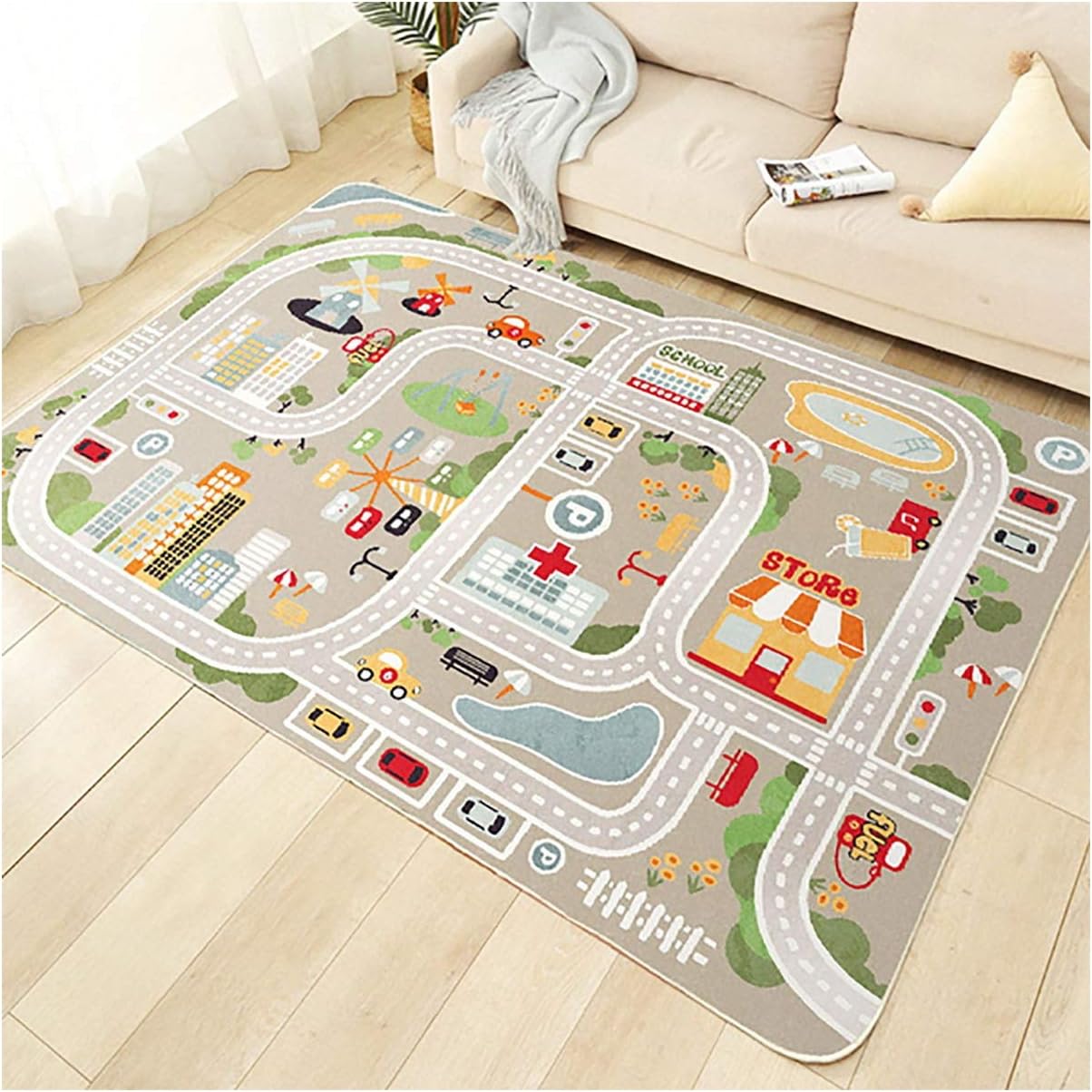 Tyktzxy Tappeto Stradale per Bambini 80×160cm