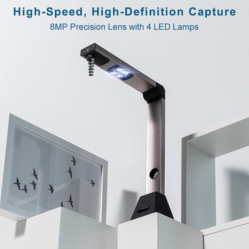 Camera Scanner Portatile A3 8MP OCR Intelligente - immagine 2