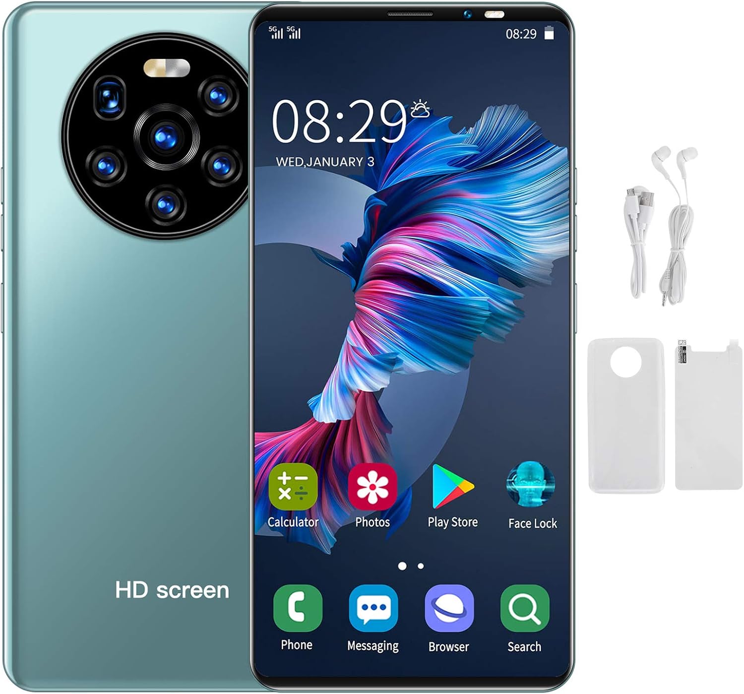 LANDVO mate40 pro - Telefono Cellulare 128GB, Green - immagine 3