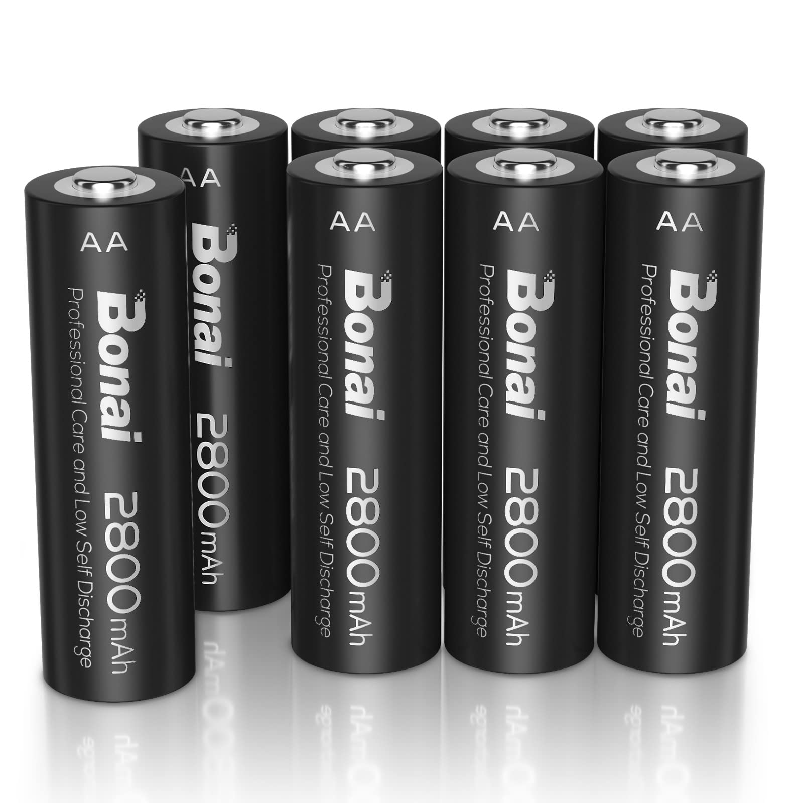 Bonai Batterie Ricaricabili AA 2800mAh (8 Pezzi)