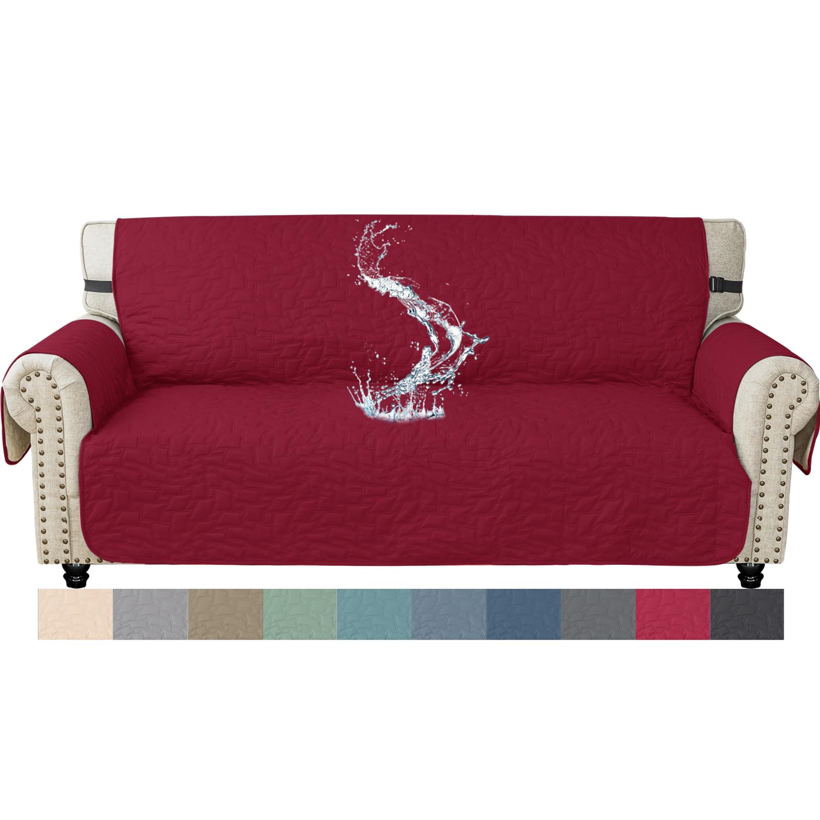 Ystyle Copridivano 3 Posti Antigraffio, Borgogna