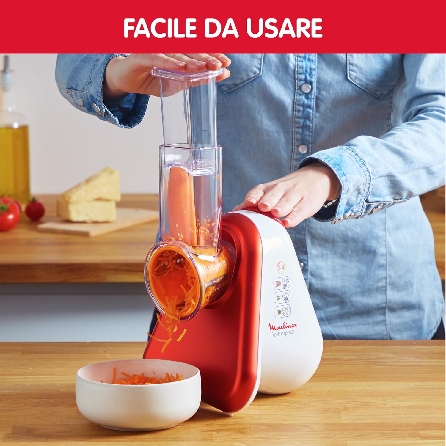 Moulinex Fresh Express Plus - Affettatutto Grattugia Elettrico - immagine 3