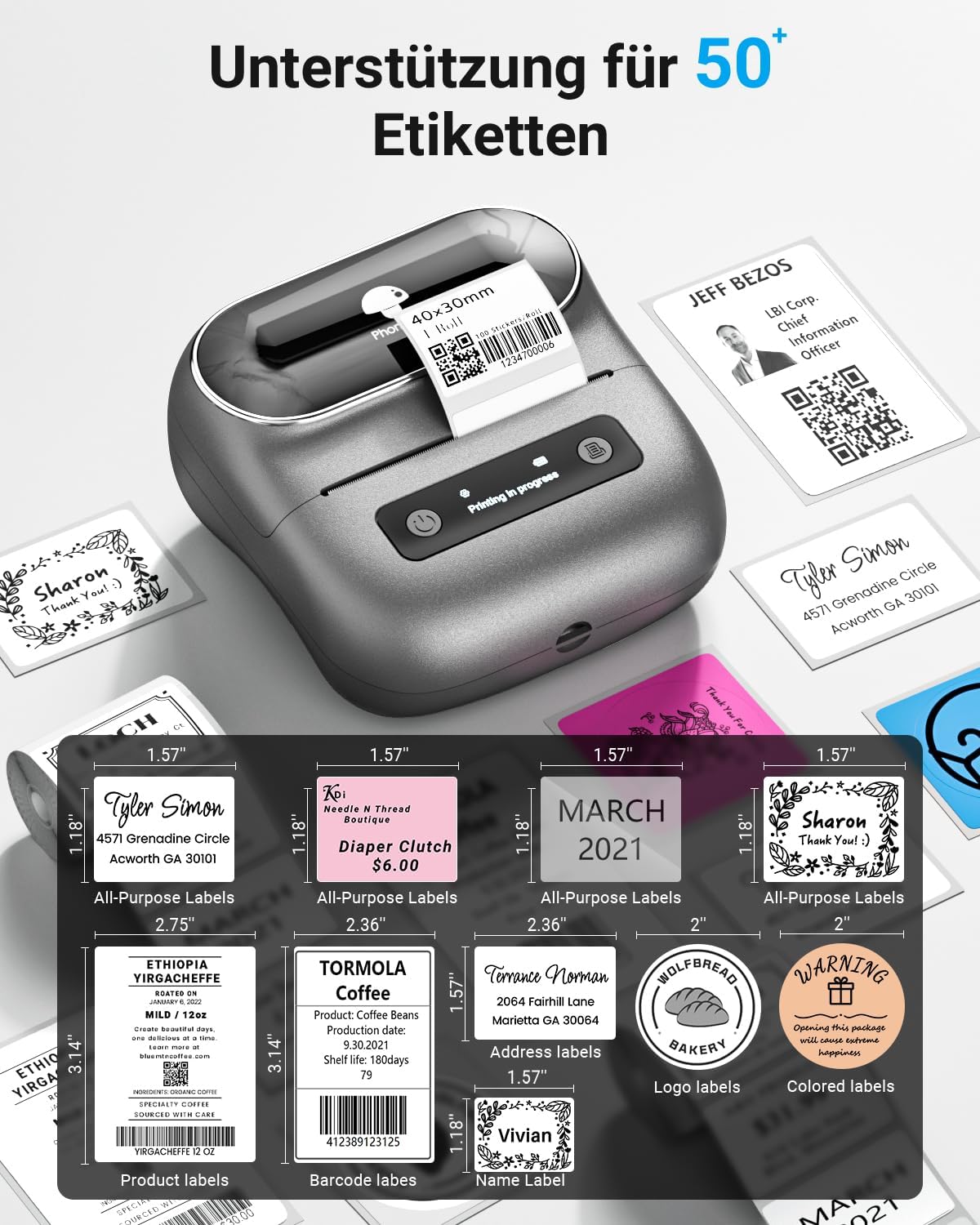 Phomemo M220 Stampante Termica Etichette Bluetooth - immagine 5