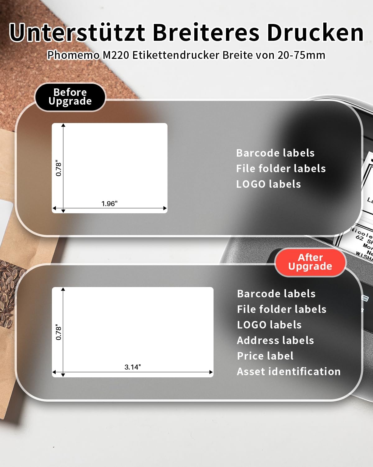 Phomemo M220 Stampante Termica Etichette Bluetooth - immagine 7