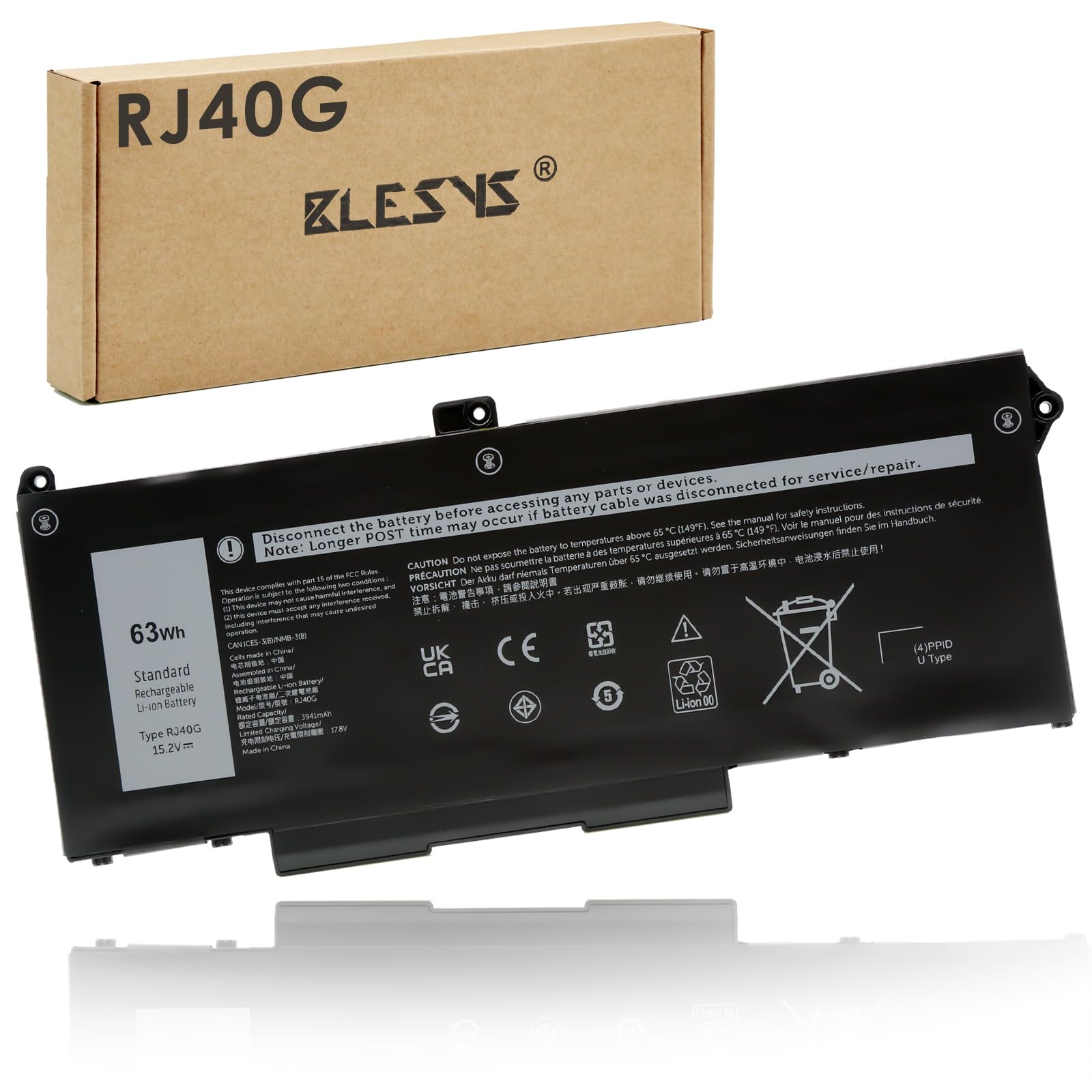 Blesys Batteria RJ40G per Dell Latitude 14/15