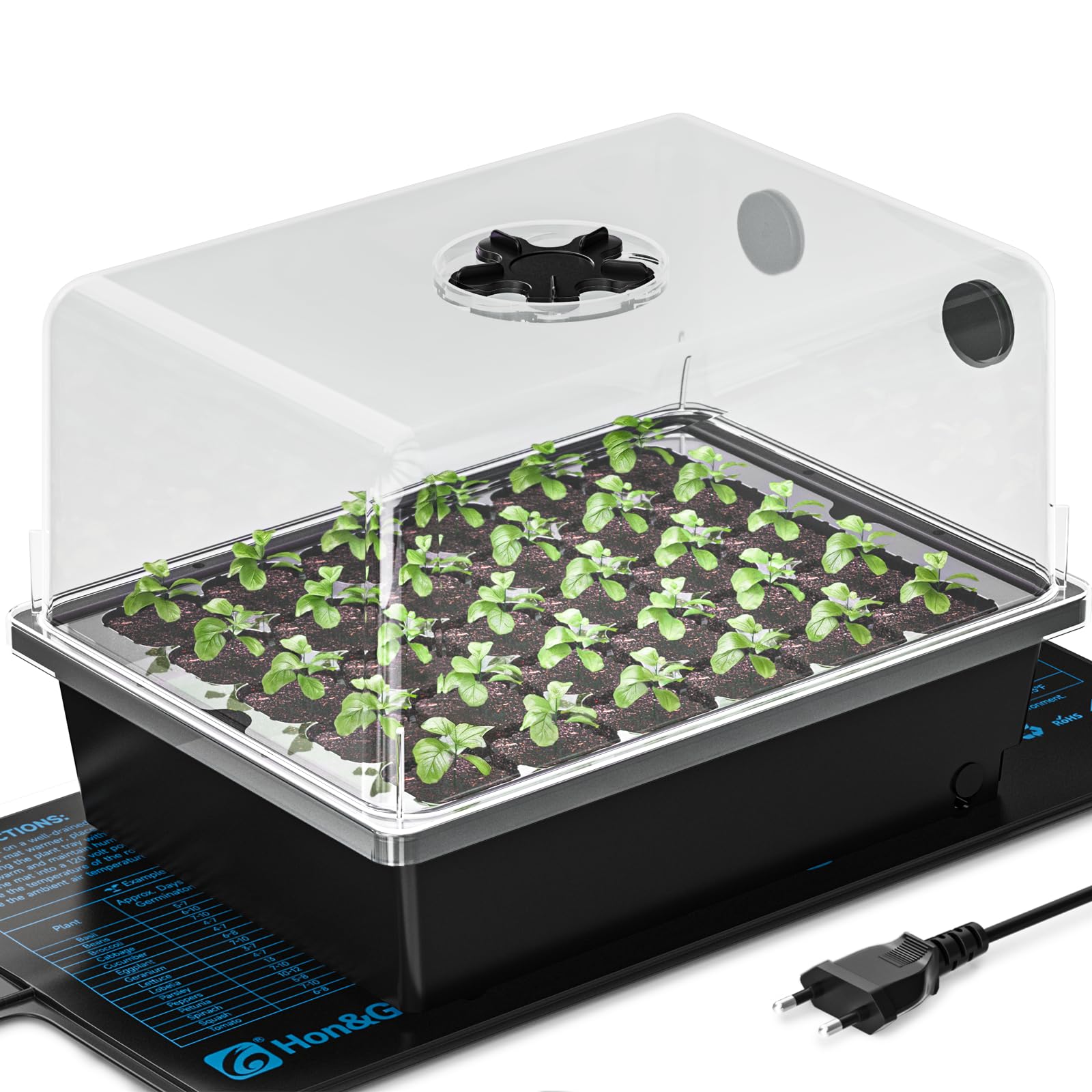 Hon&Guan Serra per Coltivazione con Tappetino Riscaldante