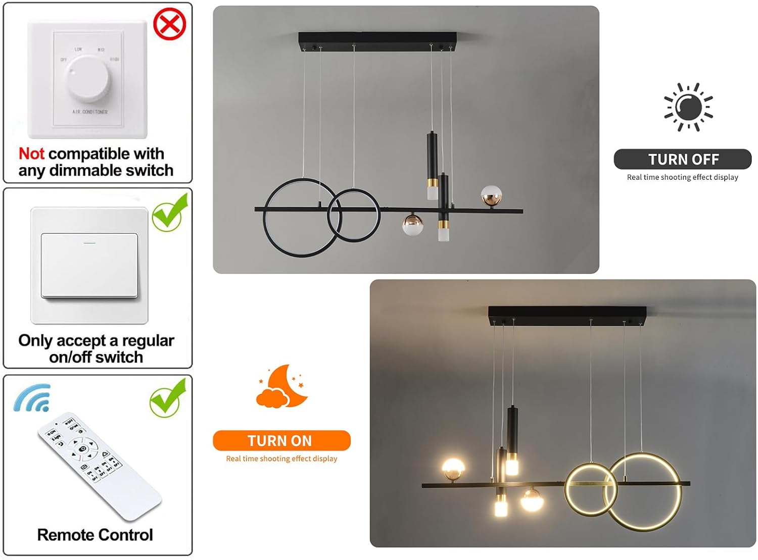 Eoodis Lampada a Sospensione Moderna LED Dimmerabile 100cm - immagine 6