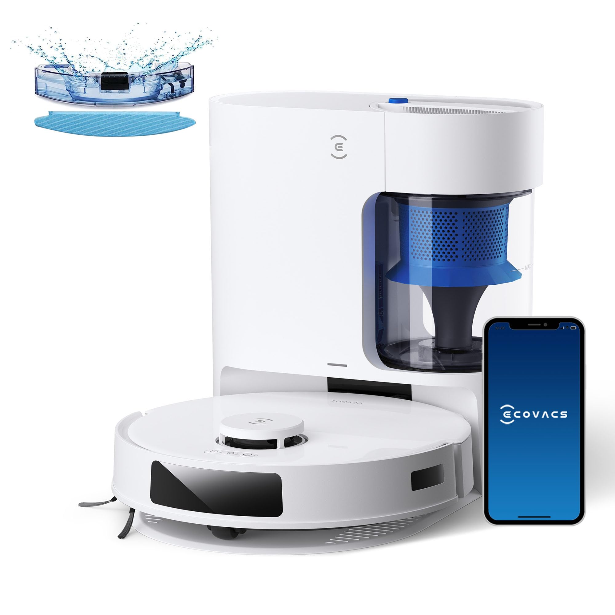 Ecovacs DEEBOT N20 Plus Robot Aspirapolvere con Stazione