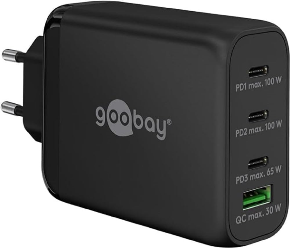 Goobay 65555 Caricabatterie Multiport USB-C 100W, Nero | Velz