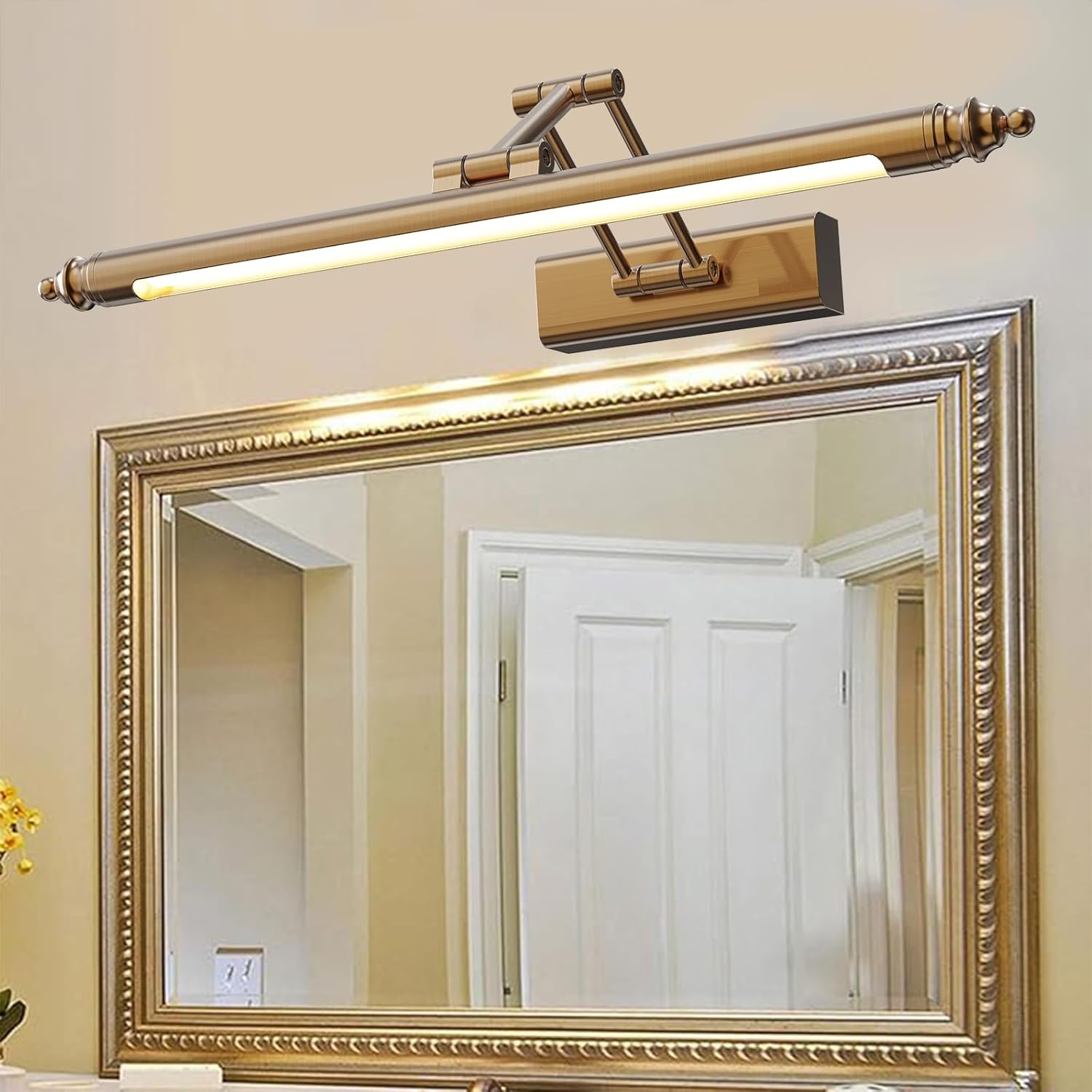 Hmakgg Lampada da Specchio Bagno Vintage LED Ottone 50CM - immagine 2