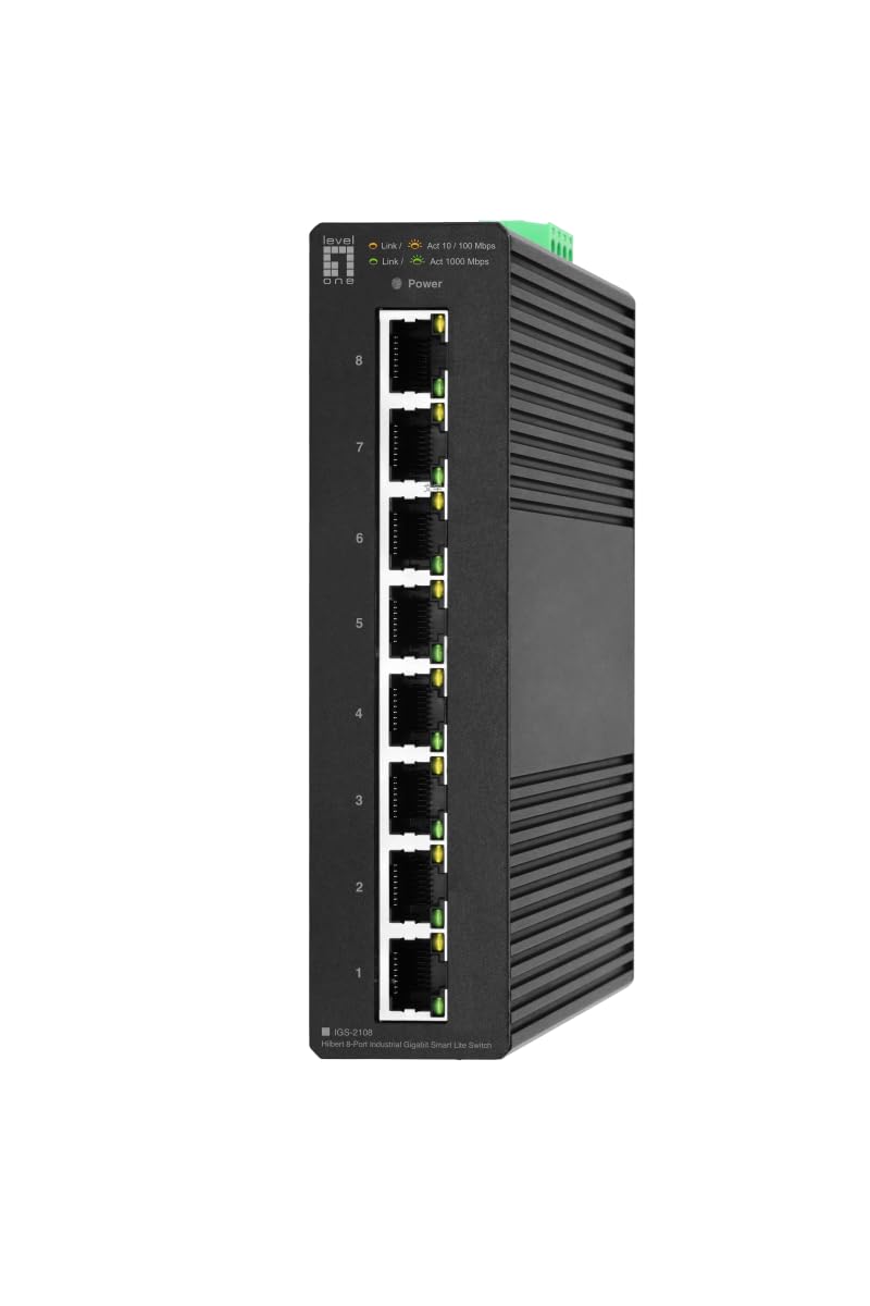 LevelOne IGS-2108 Hilbert Switch industriale Gigabit Smart Lite a 8 porte
