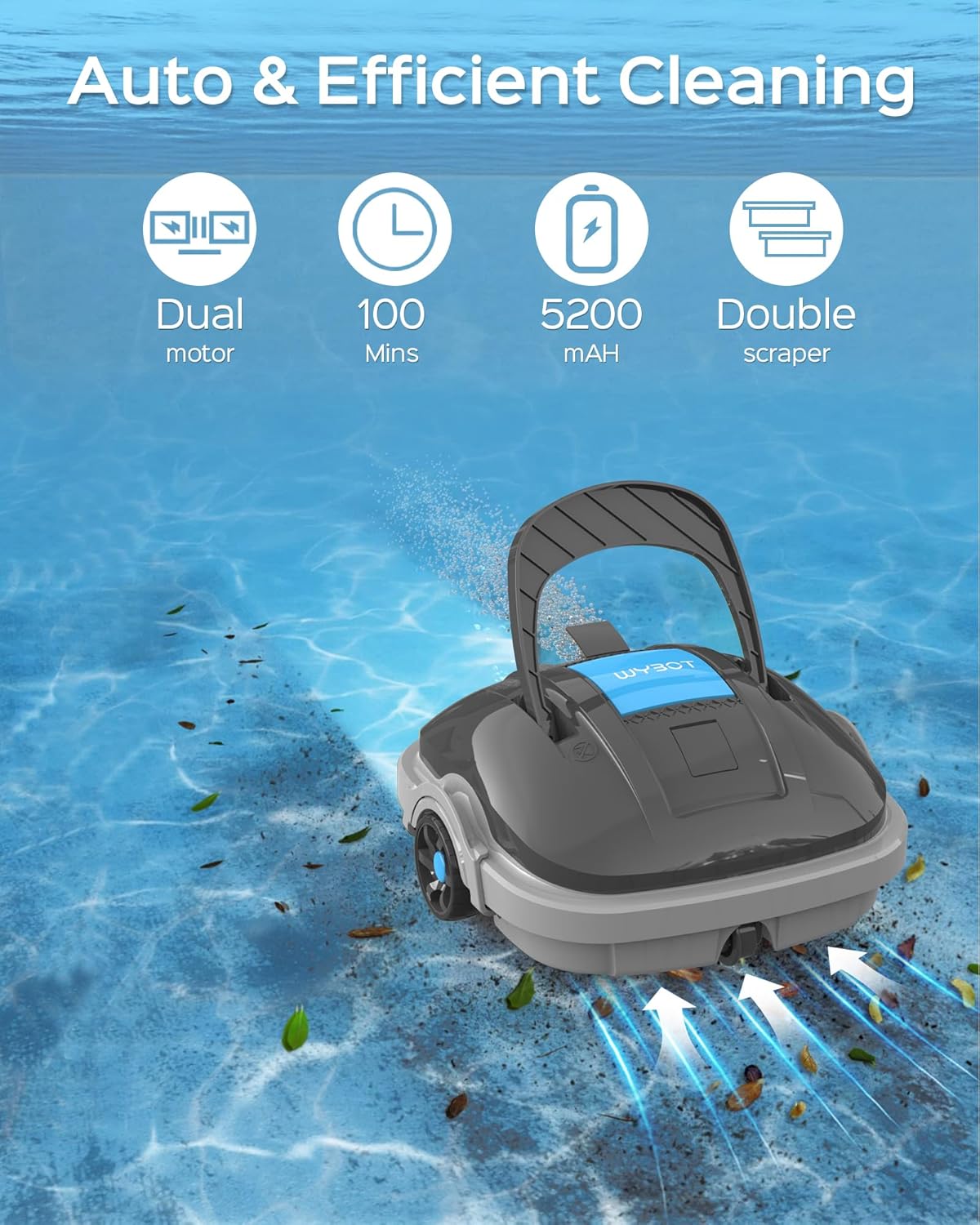 Wybot Robot per Piscina - Pulitore Automatico 100min - immagine 2