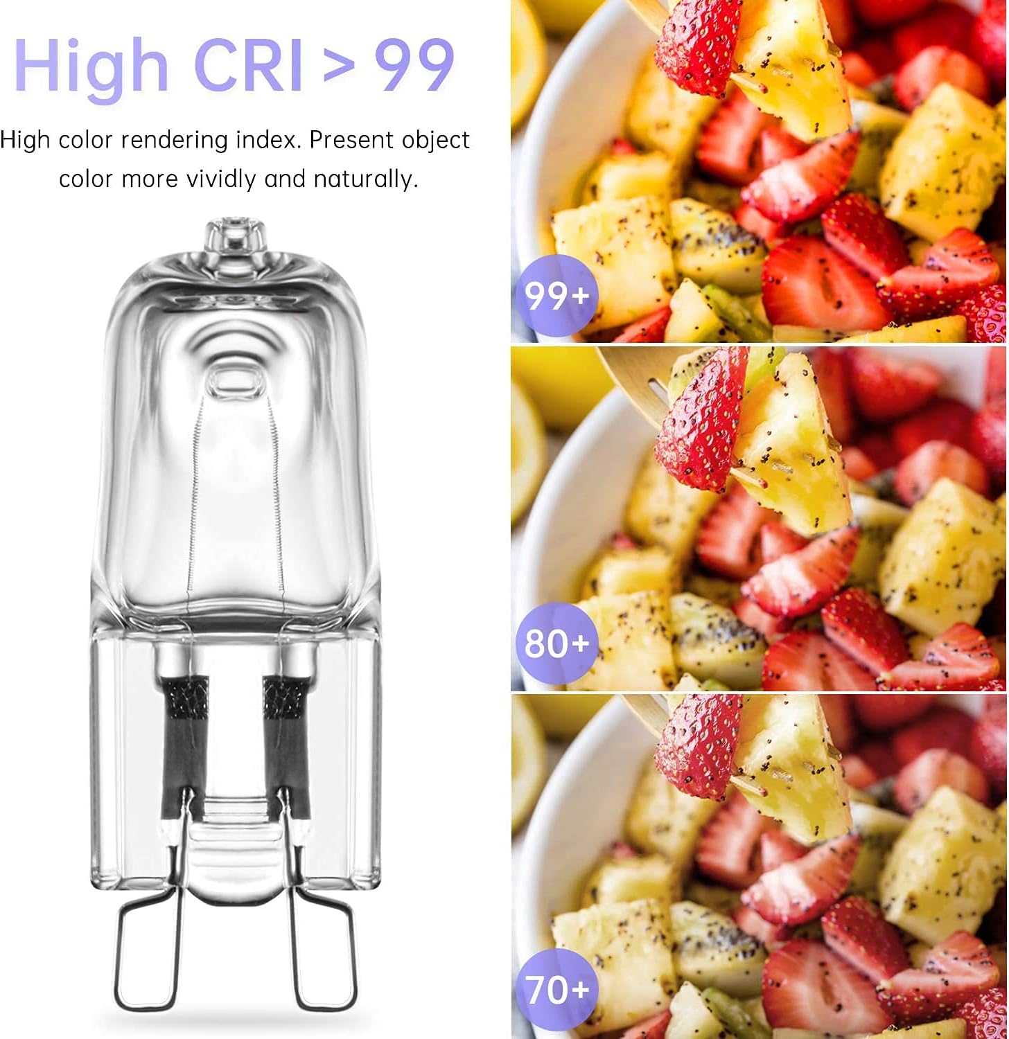 Ruledne Lampadine Alogena G9 60W Dimmerabili 2800K - immagine 3