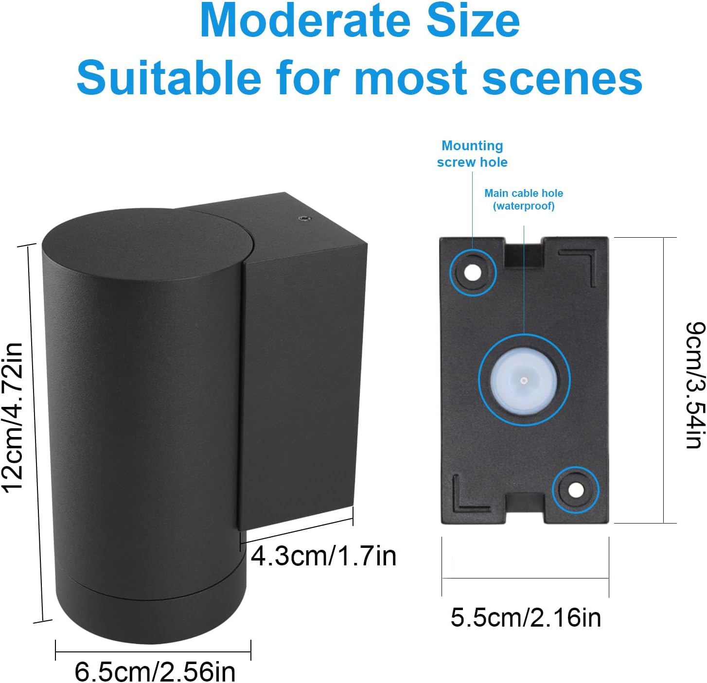 Klighten 2 Pezzi Applique da Parete Esterni IP65, Nero - immagine 4