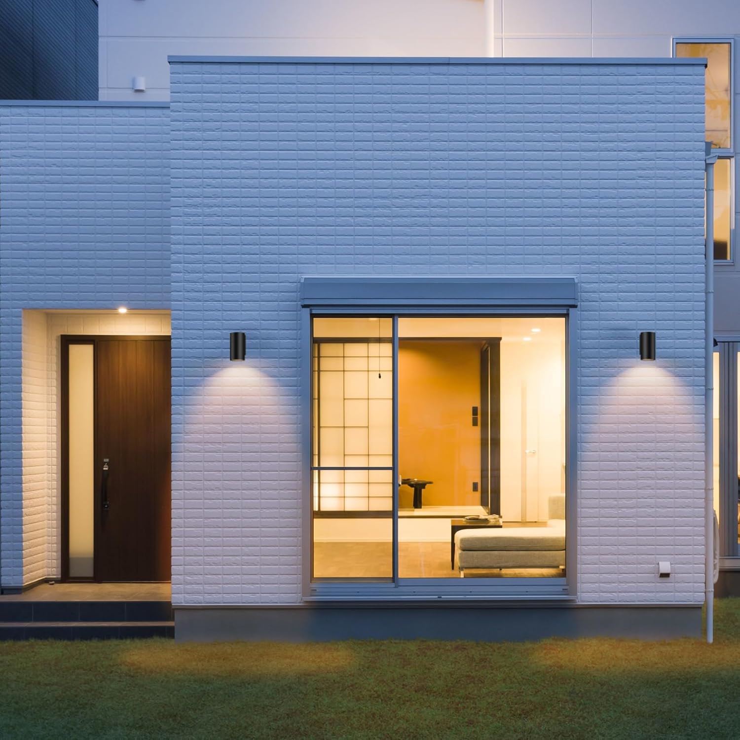 Klighten 2 Pezzi Applique da Parete Esterni IP65, Nero - immagine 6