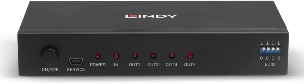 Lindy 38159 Splitter HDMI 4K 2160P30 3D, 4 Porte - immagine 3
