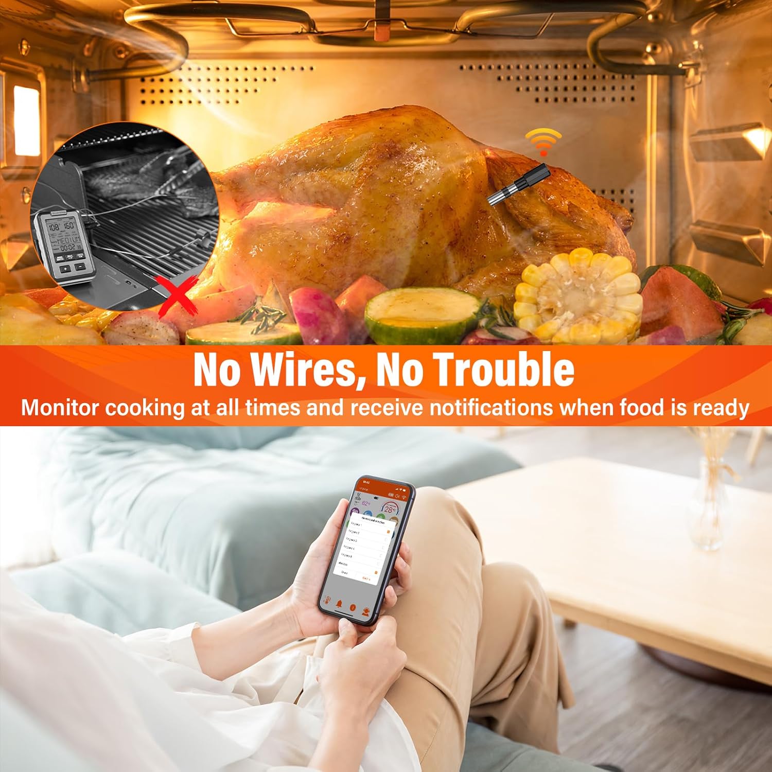Termometro da Cucina Smart Wireless Bluetooth 152m - immagine 3