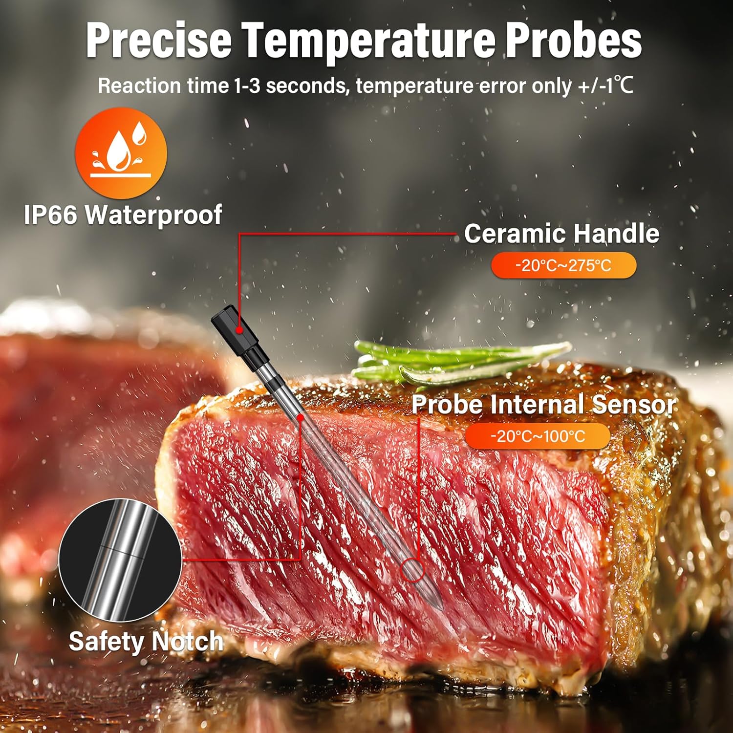 Termometro da Cucina Smart Wireless Bluetooth 152m - immagine 4