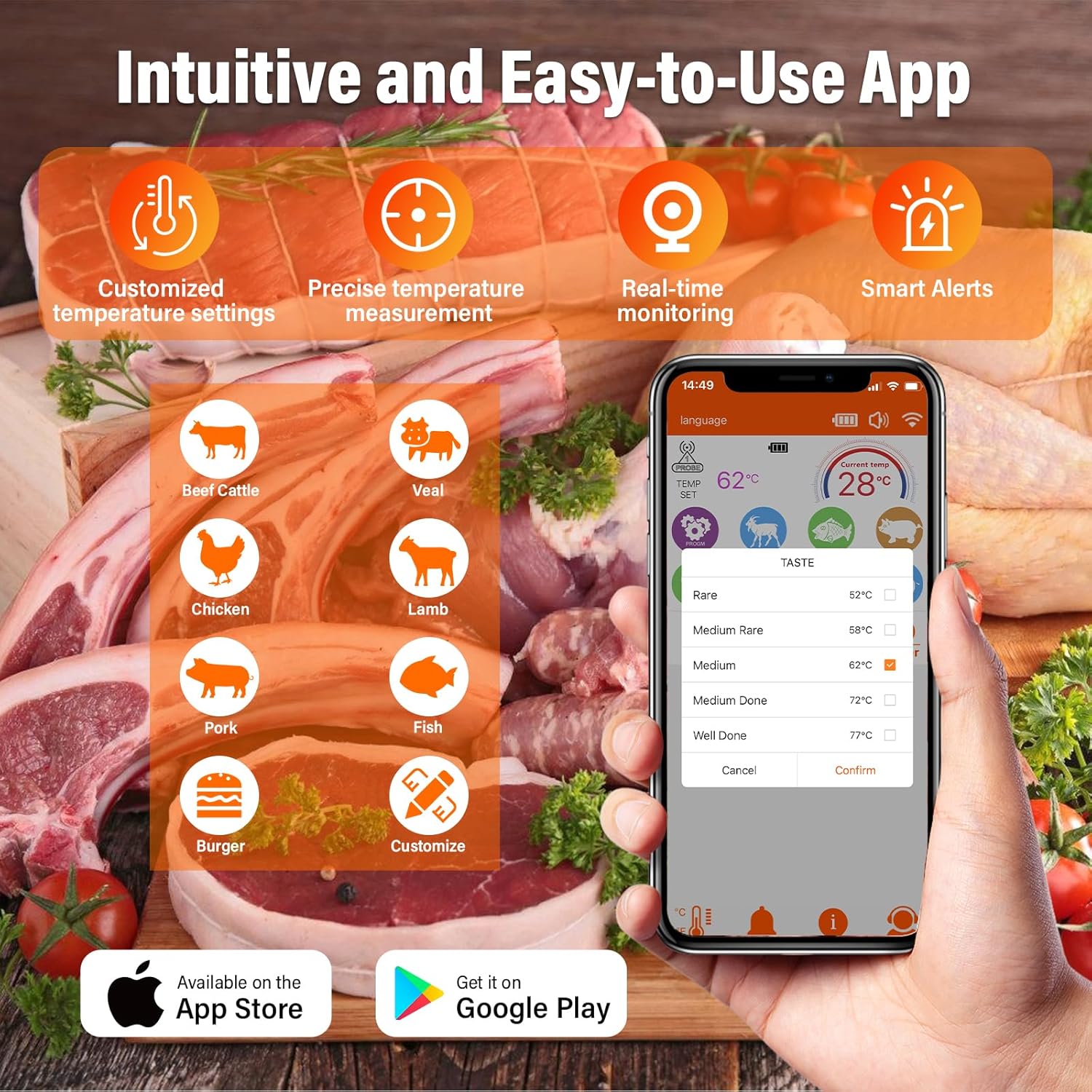 Termometro da Cucina Smart Wireless Bluetooth 152m - immagine 5