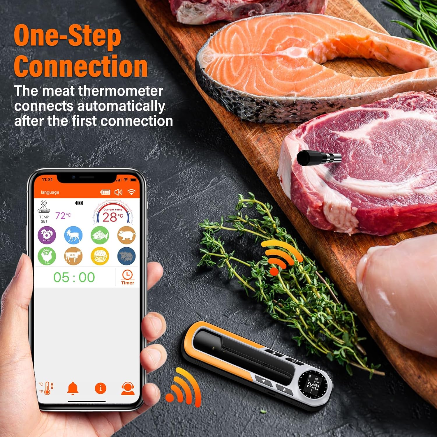 Termometro da Cucina Smart Wireless Bluetooth 152m - immagine 6