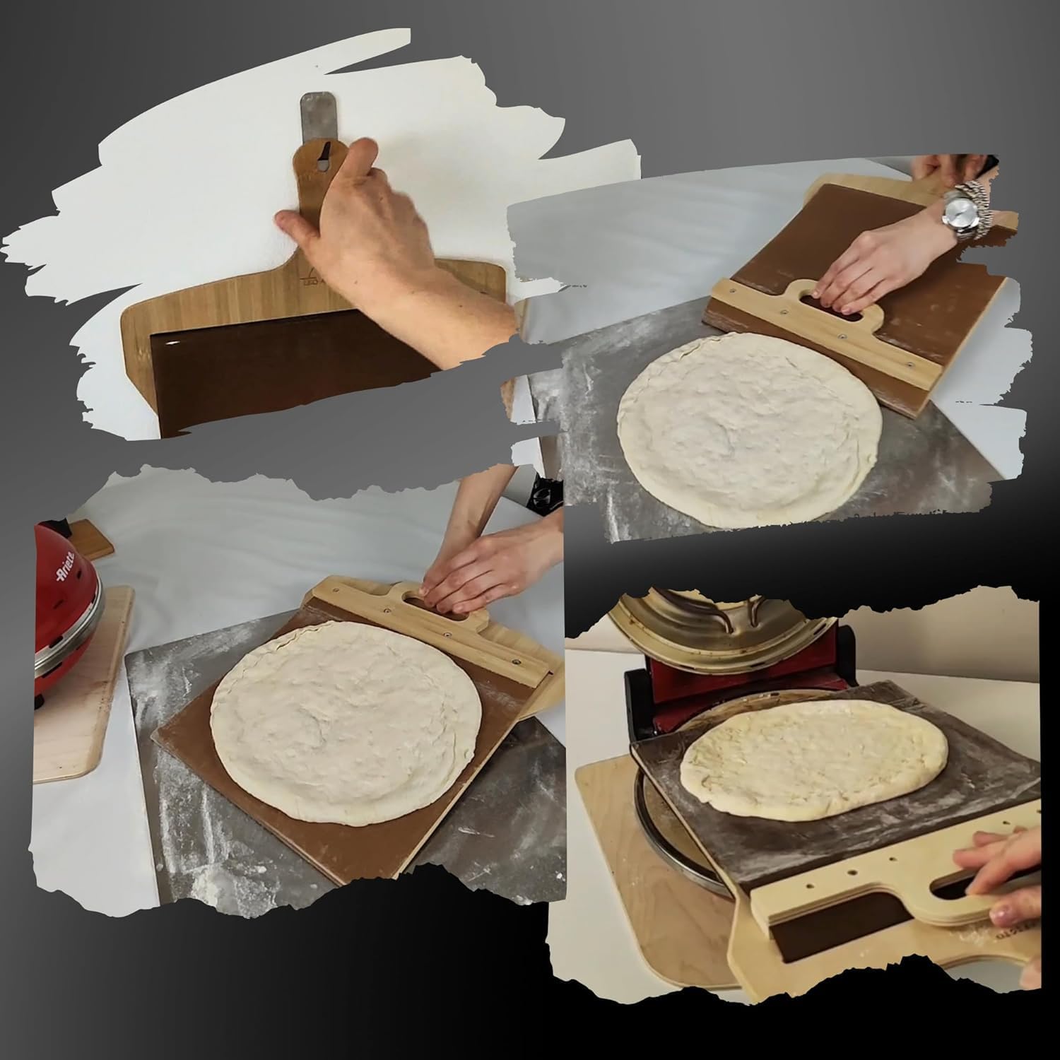 Pala Per Pizza Scorrevole 30x60 cm con Tappetino - immagine 4