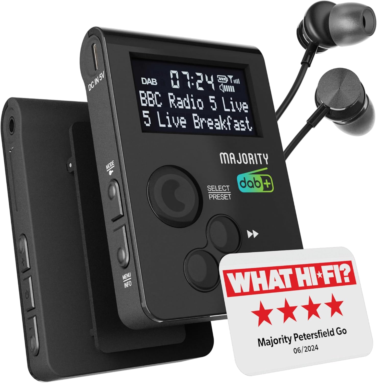 Majority Petersfield Go - Mini Radio Portatile DAB 12h - immagine 1