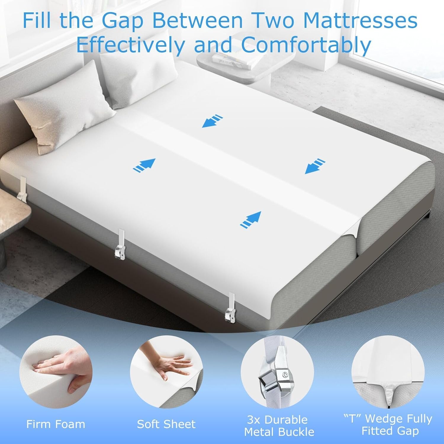 Ponte per Letto Materassi 200x190cm - Unisci Singoli - immagine 2