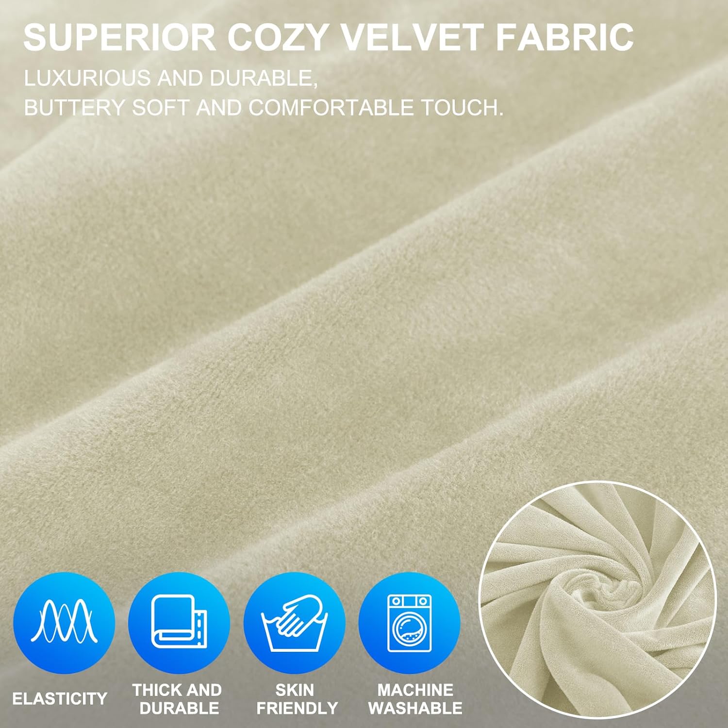 Copridivano Velluto Spesso 3 Posti Universale - immagine 3