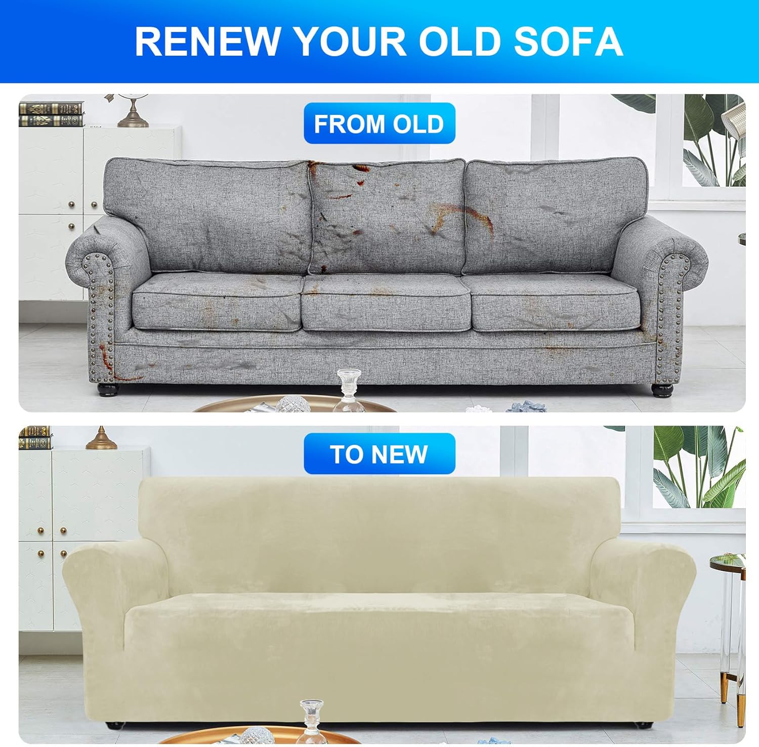 Copridivano Velluto Spesso 3 Posti Universale - immagine 4