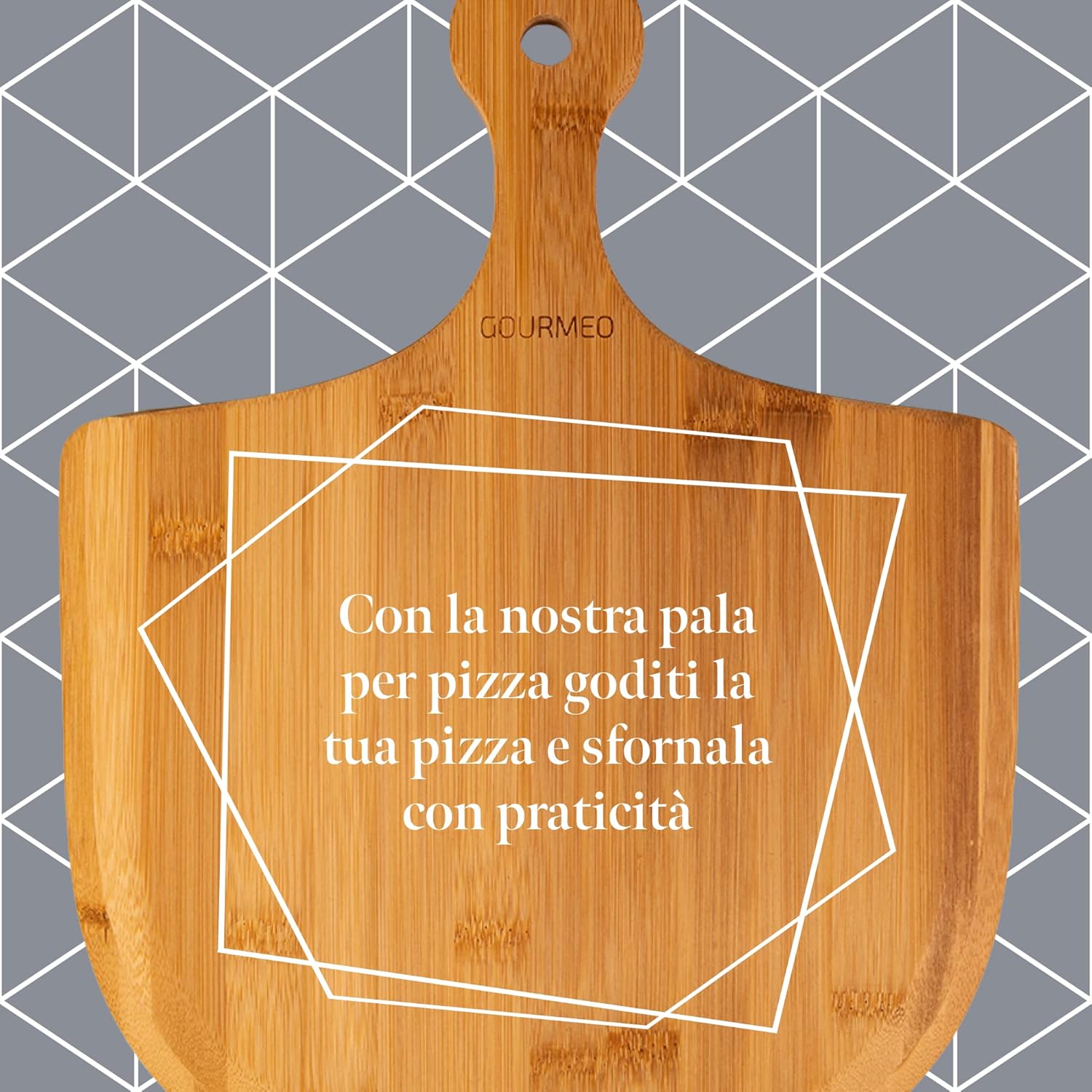 Gourmeo Pietra Refrattaria per Pizza con Pala Bambù - immagine 6