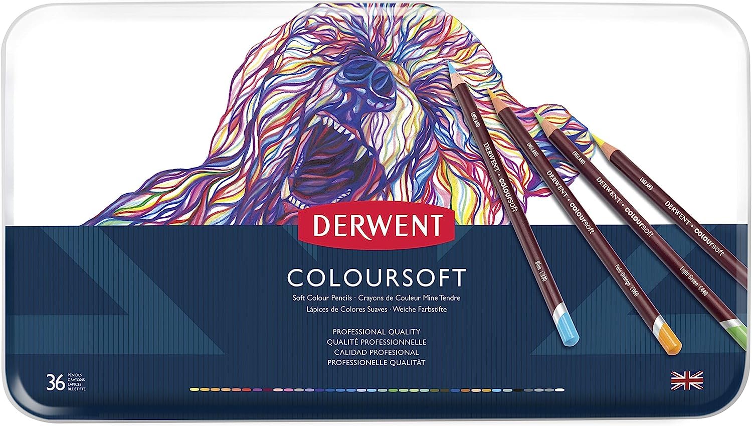 Derwent Coloursoft Set 36 Matite Colorate Professionali