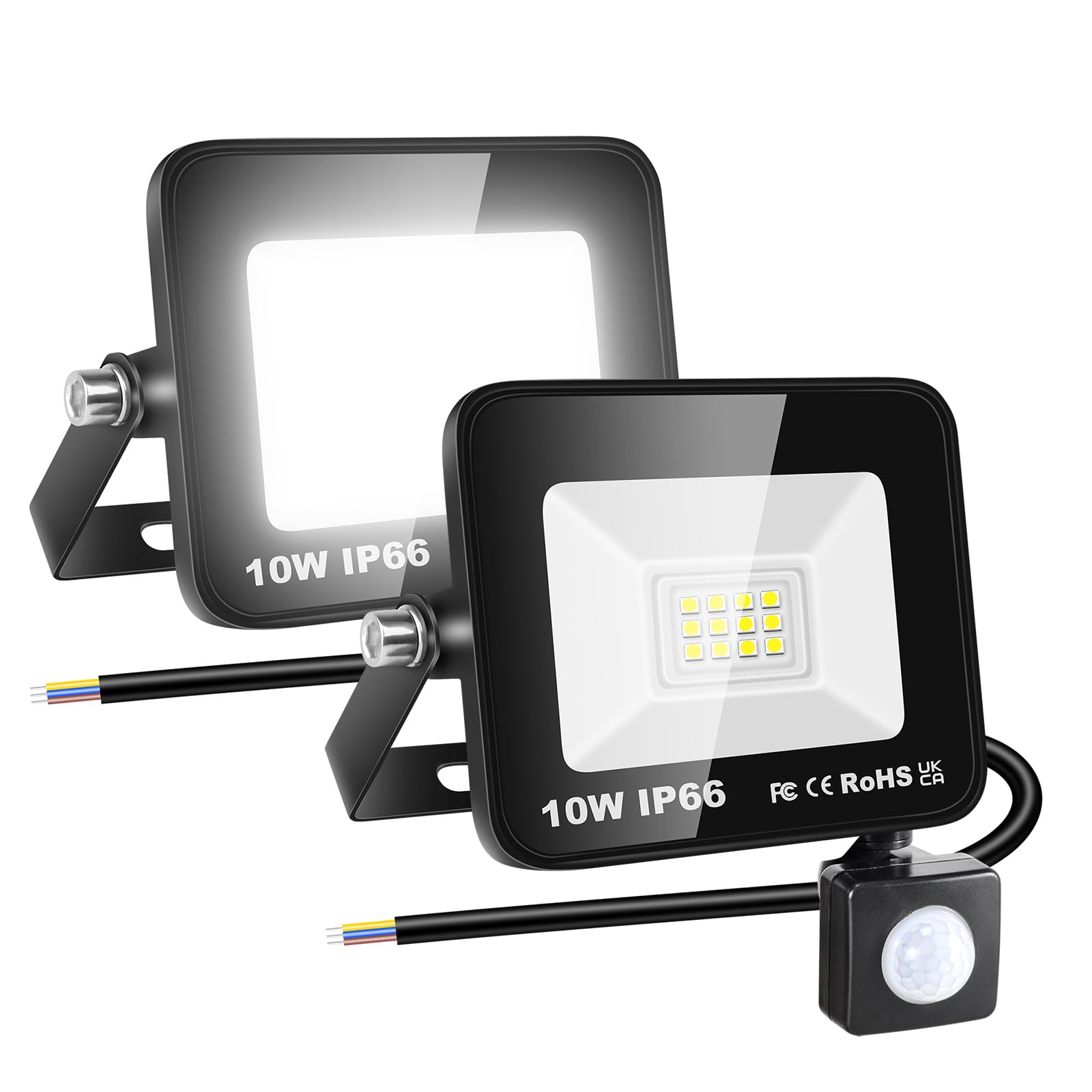 Rigidon 2x Faretto LED Esterno 10W 1000 LM con Sensore