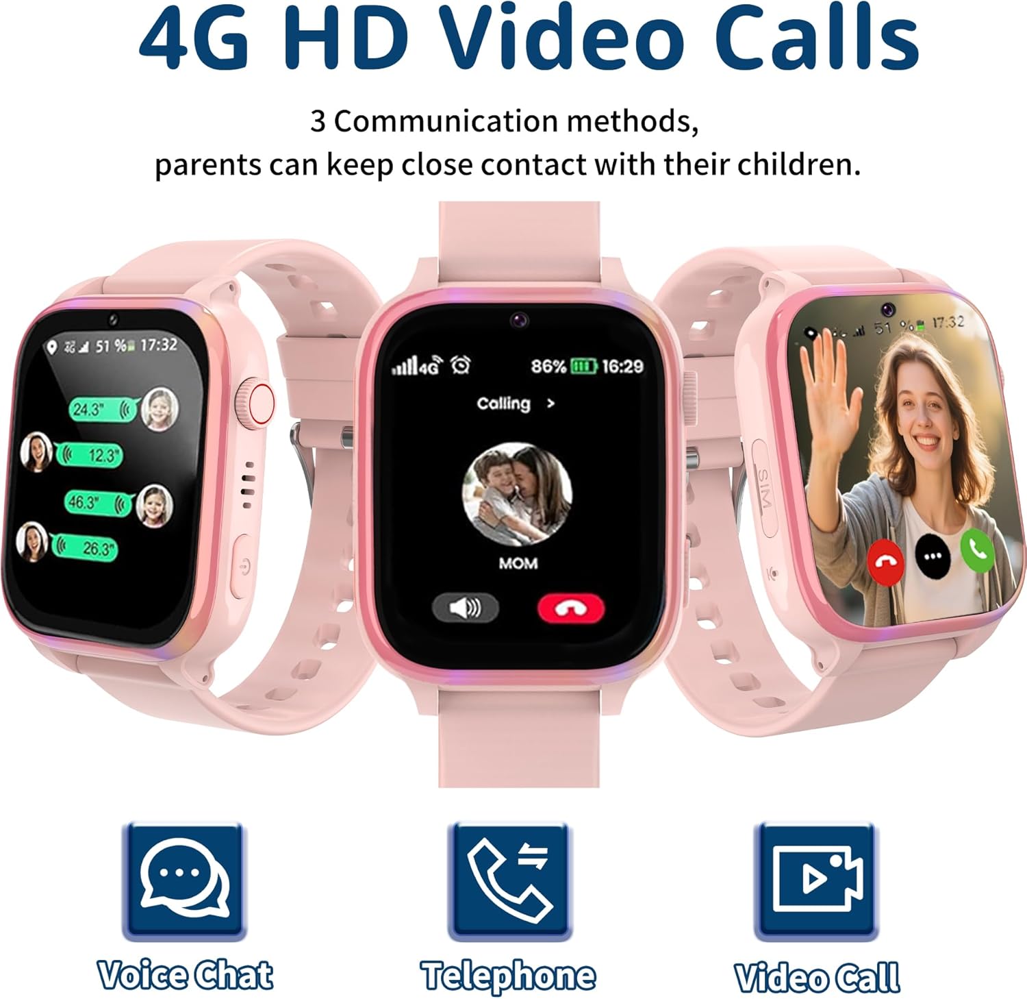 Smartwatch Bambini GPS 4G con Telefono HD - immagine 3