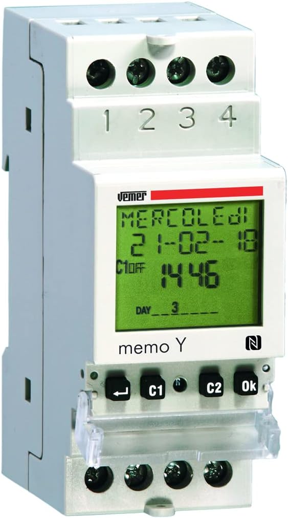 Vemer VE340600 MEMO Y - Interruttore Orario Digitale