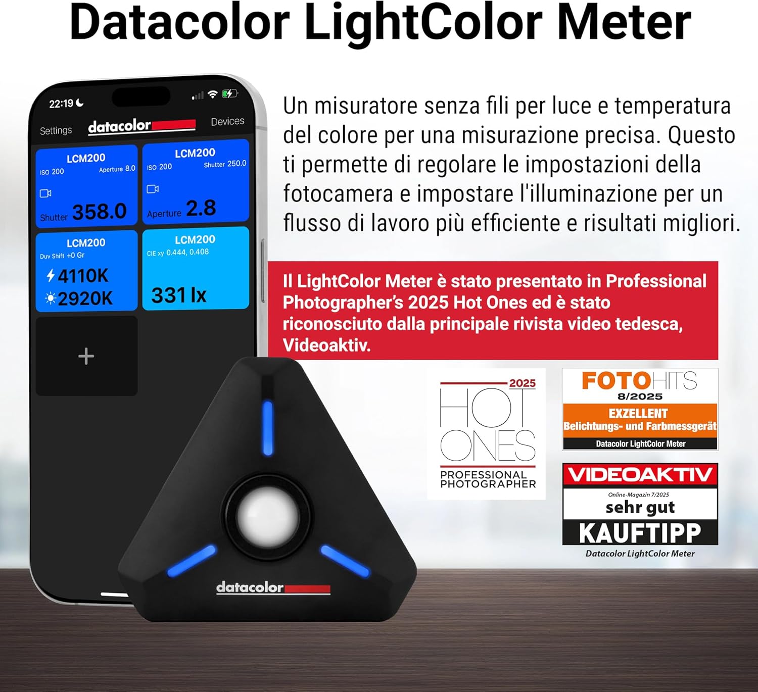 Datacolor LightColor Meter - Misuratore Luce e Colore Bluetooth - immagine 2