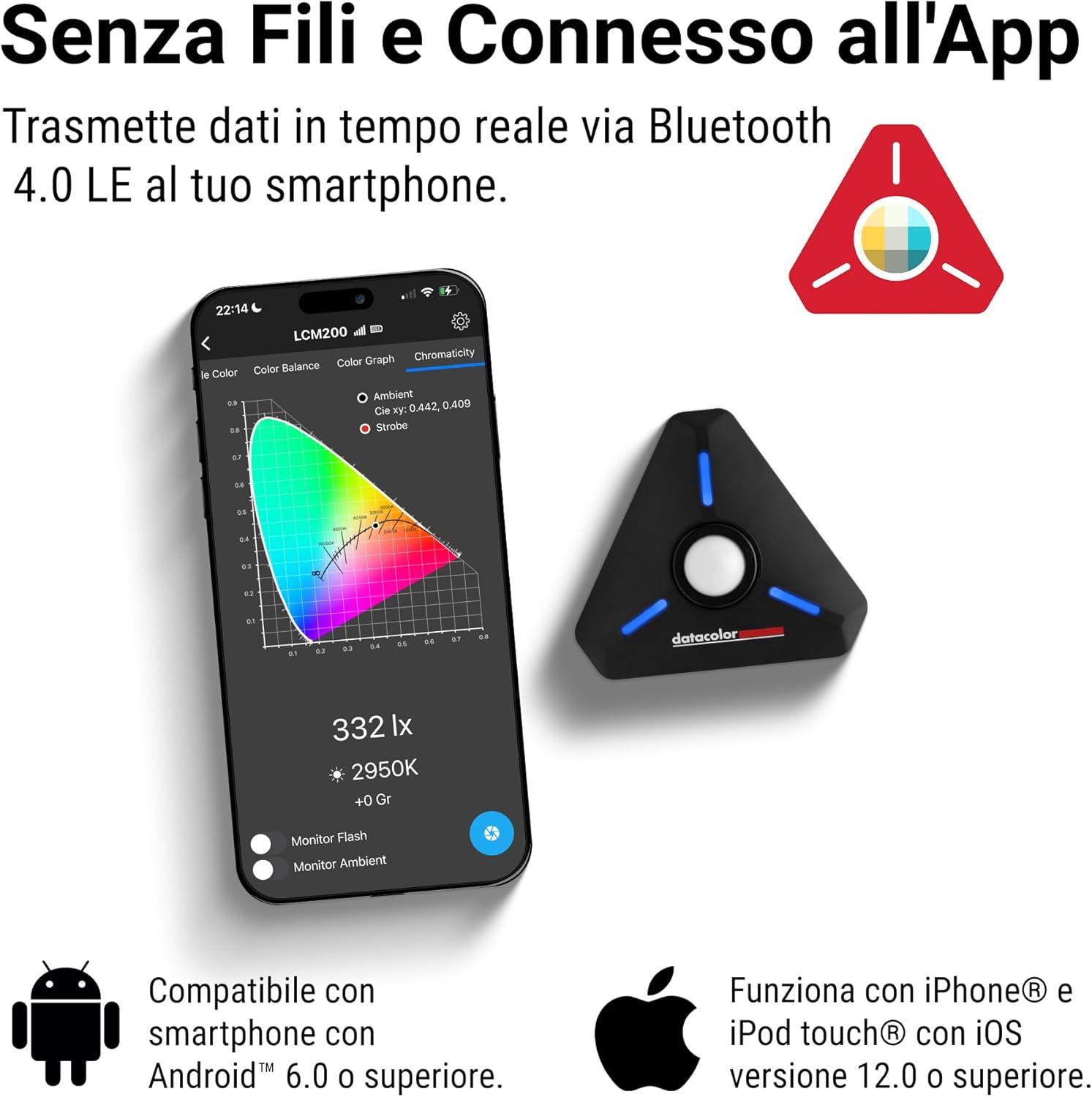 Datacolor LightColor Meter - Misuratore Luce e Colore Bluetooth - immagine 5