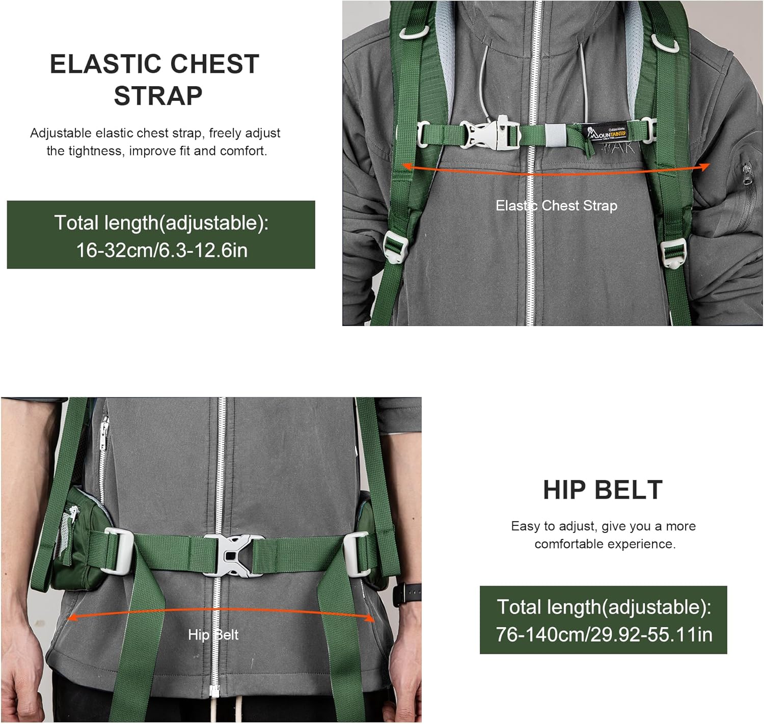 MOUNTAINTOP Zaino Trekking 75L Impermeabile - immagine 3