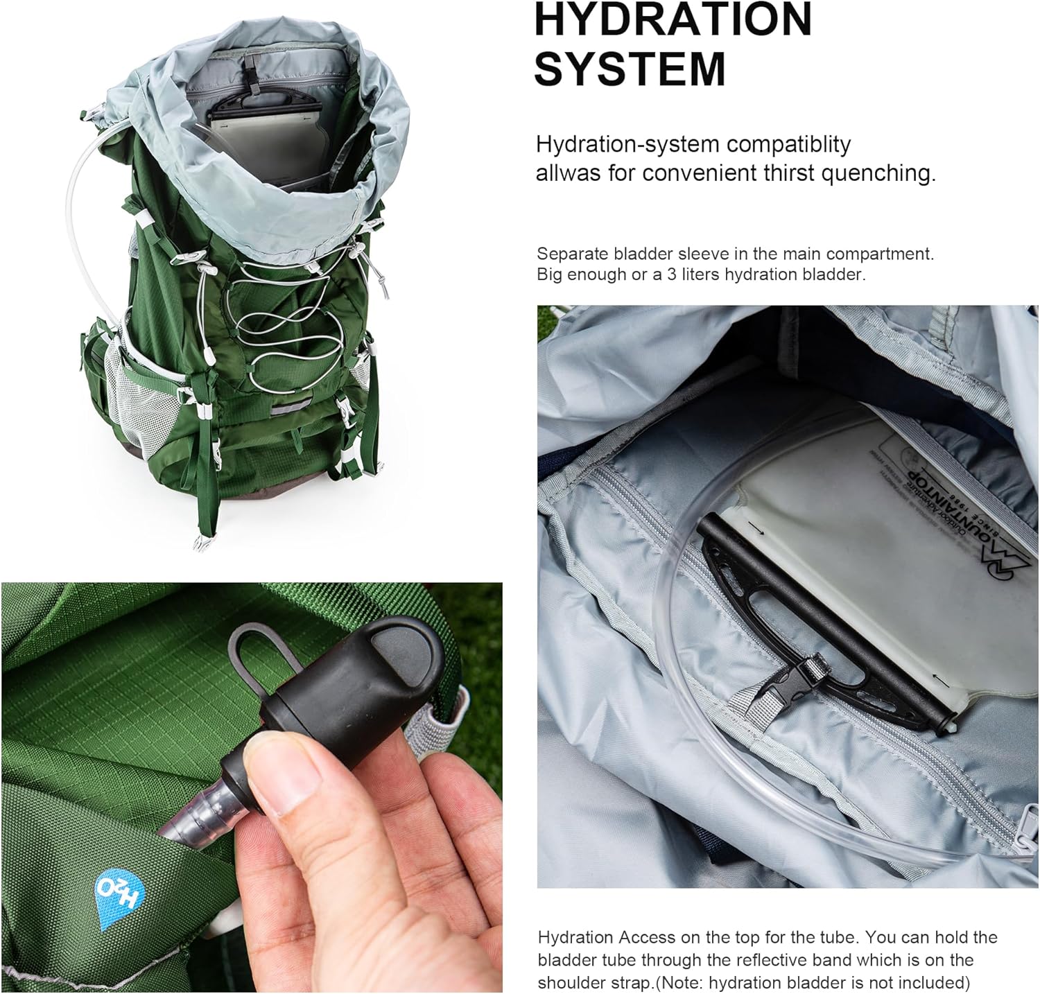 MOUNTAINTOP Zaino Trekking 75L Impermeabile - immagine 5