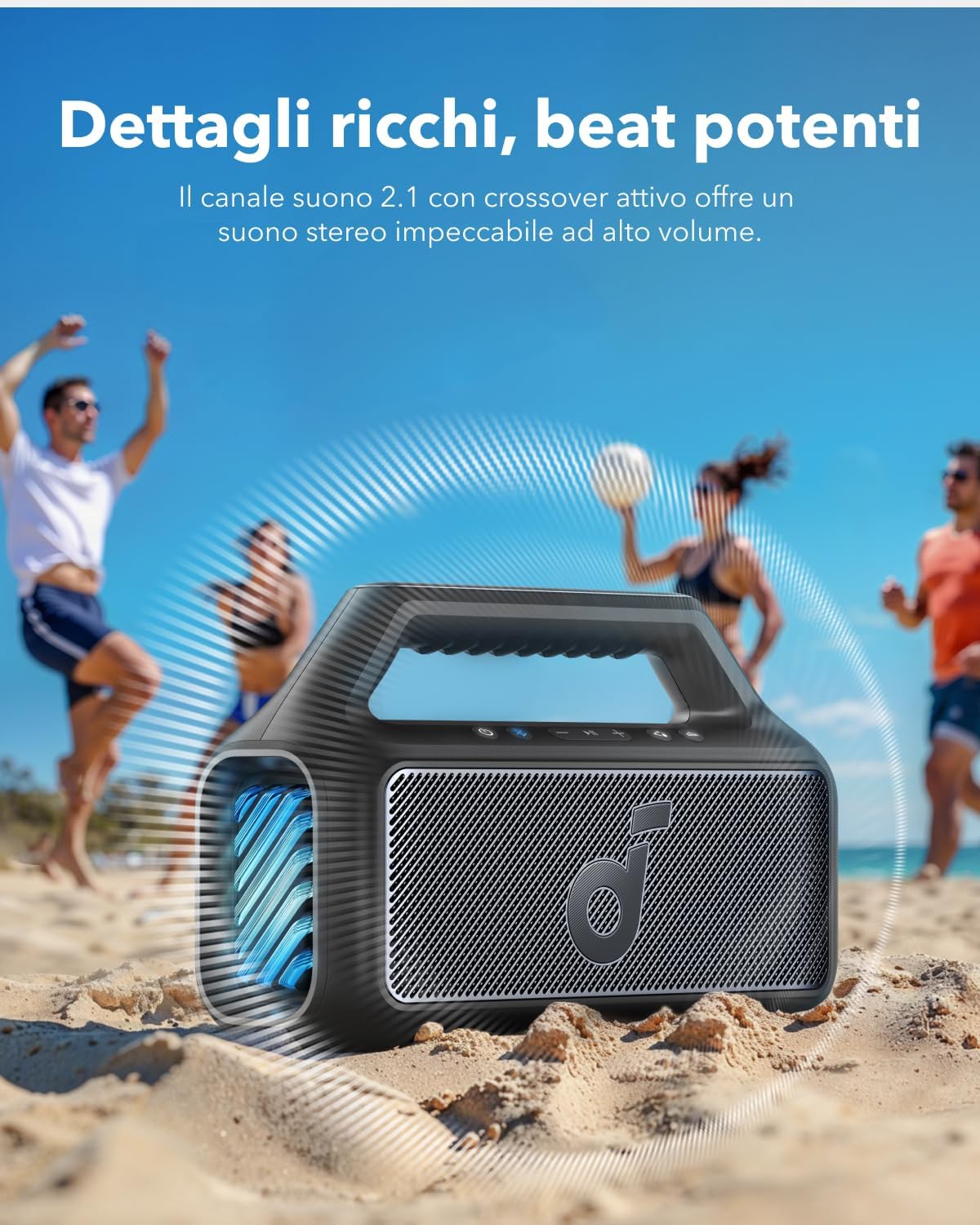 Soundcore Cassa Bluetooth Portatile Boom 2 - 80W, IPX7 - immagine 2