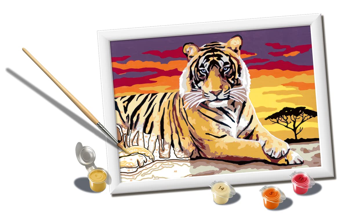 Ravensburger CreArt Serie D: Tigre - Dipingere con i Numeri