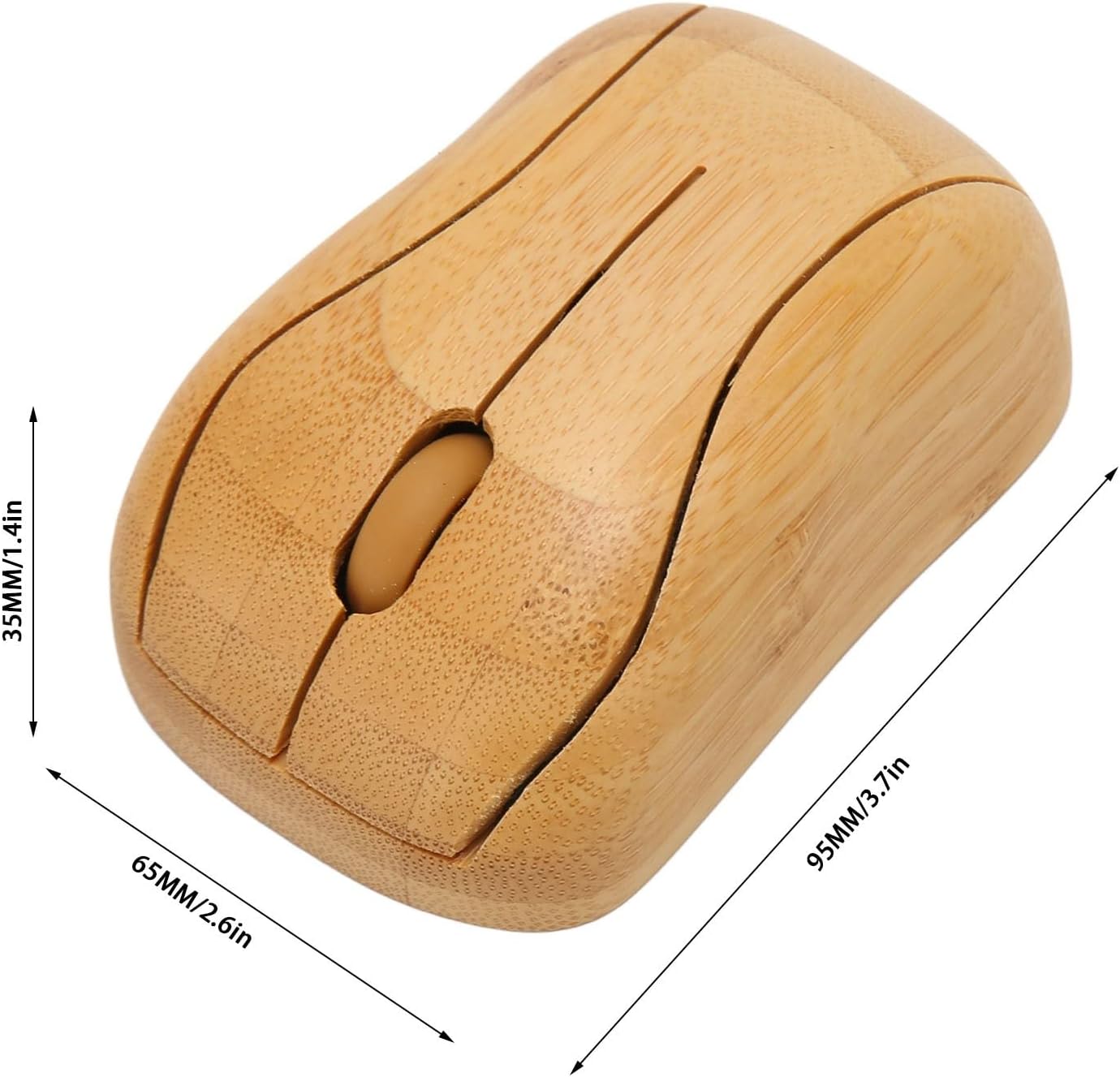Mouse Wireless in Legno di Bambù, 3 Livelli DPI - immagine 6