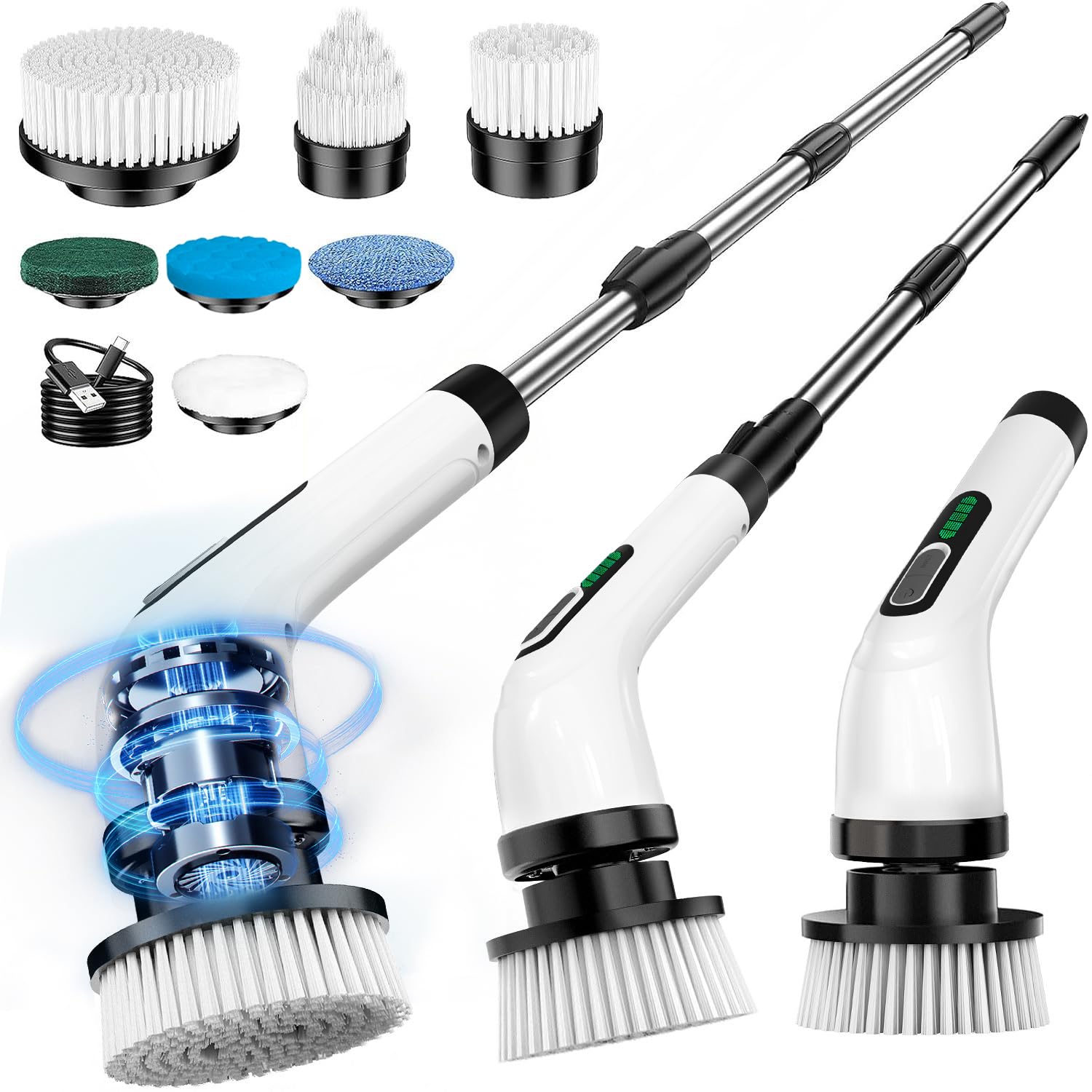 Fydee Spazzola Rotante Elettrica per Pulizia Casa
