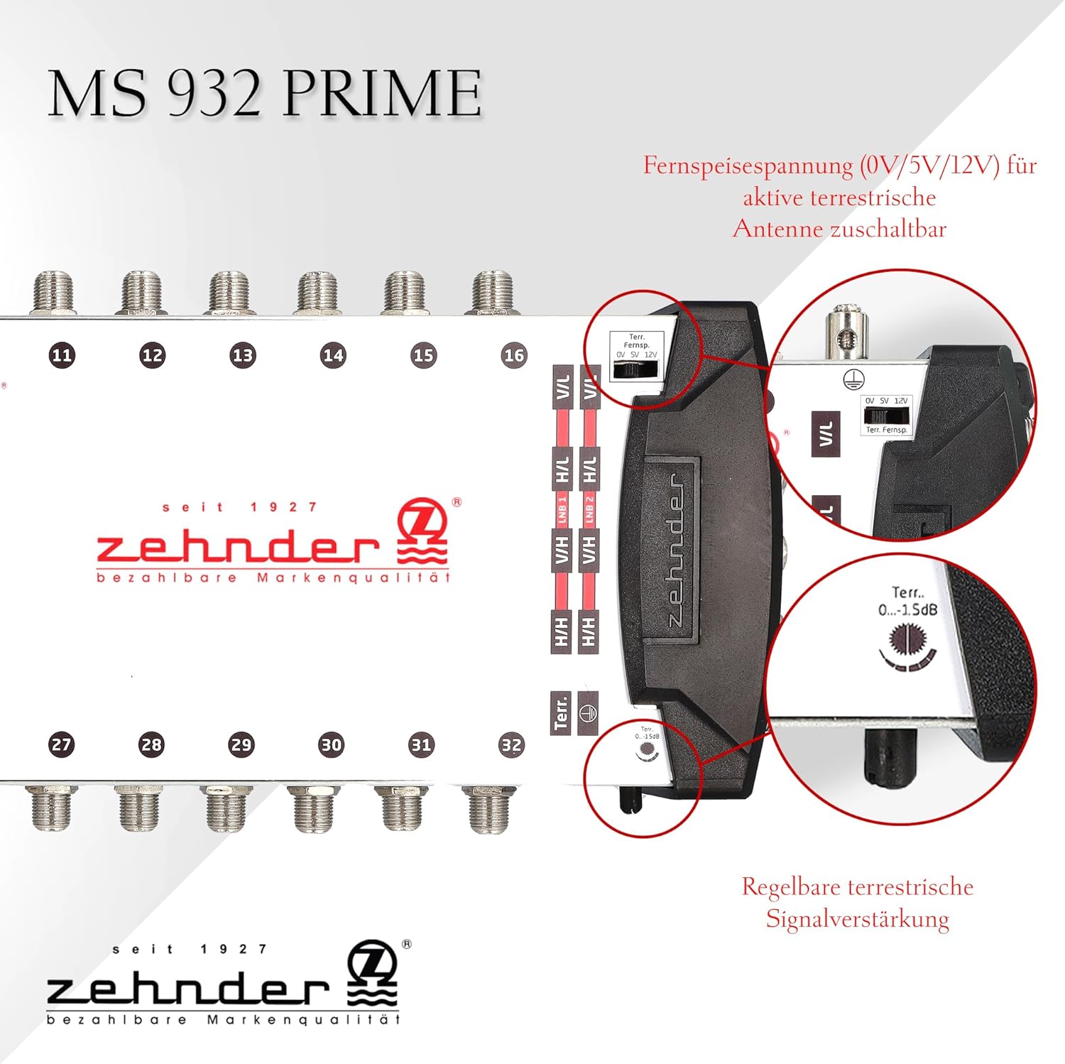Dieci 9/32 Multiswitch per Quattro & Quad LNB - immagine 7