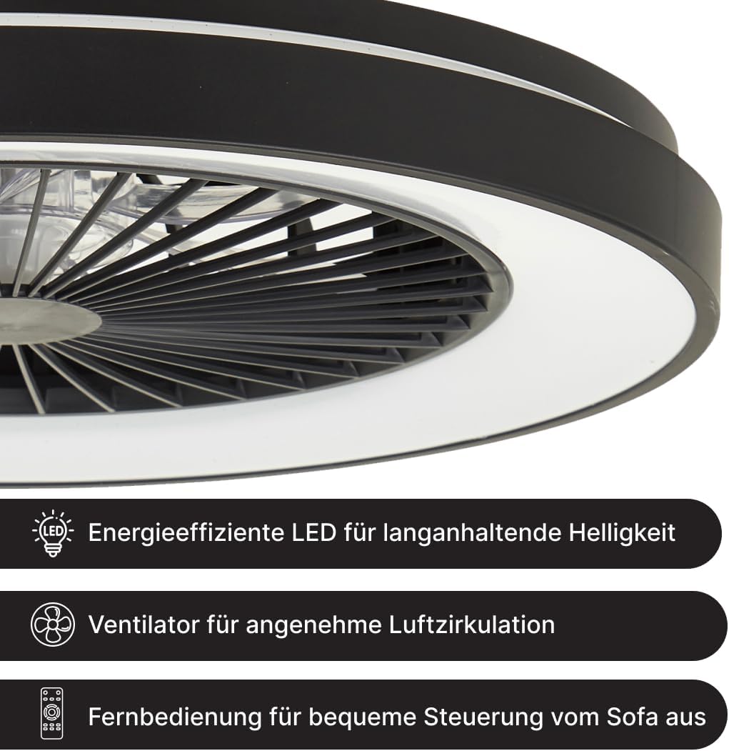 Brilliant Lampada da Soffitto Mazzaro 48,5cm con Ventilatore - immagine 2