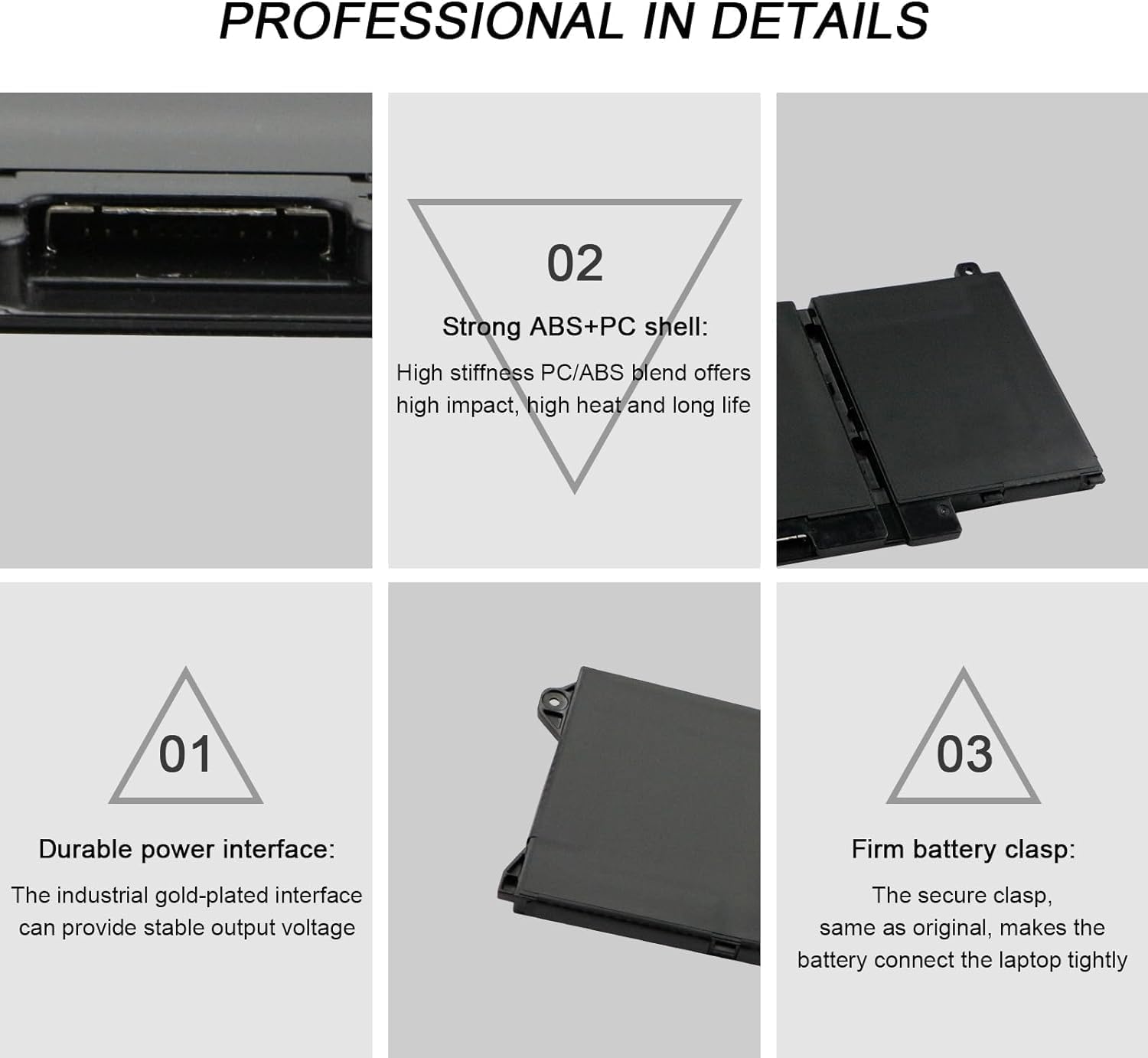 Antiee Batteria Laptop 64Wh per Dell Latitude/Precision - immagine 3