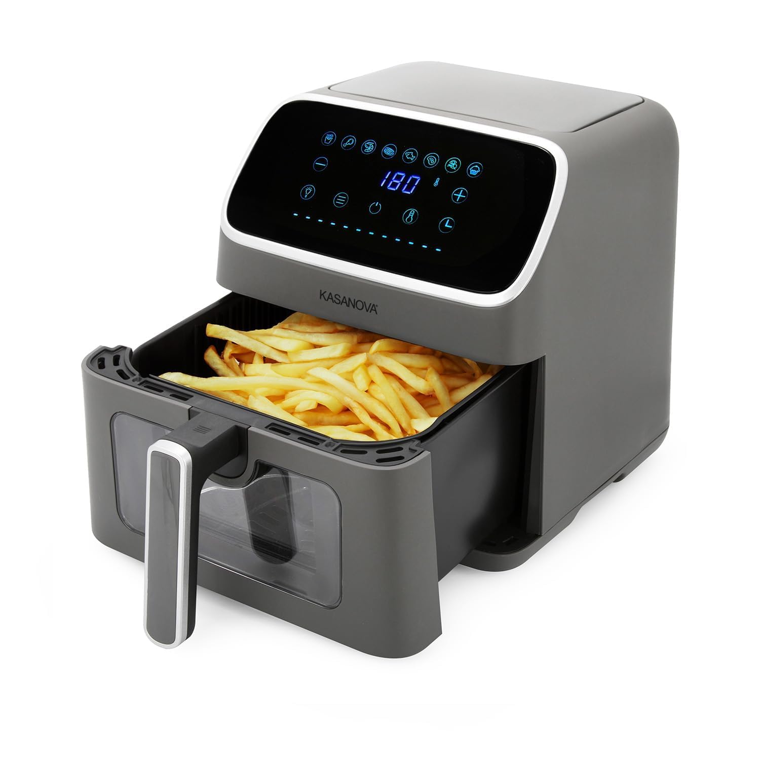 Friggitrice ad aria digitale 8 L 1800 W grigia