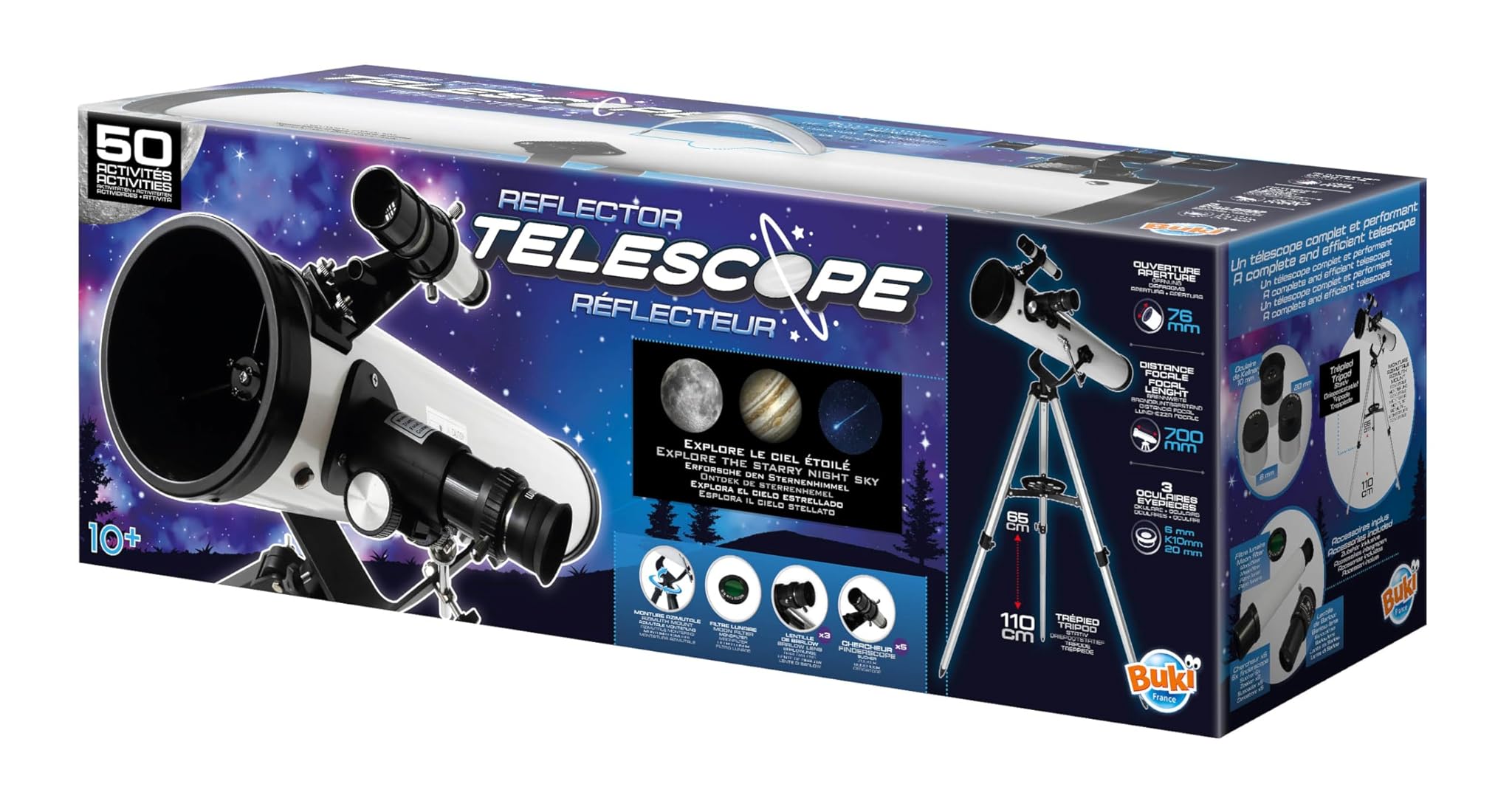 Buki France- Telescopio riflettore 50 attività, TS011