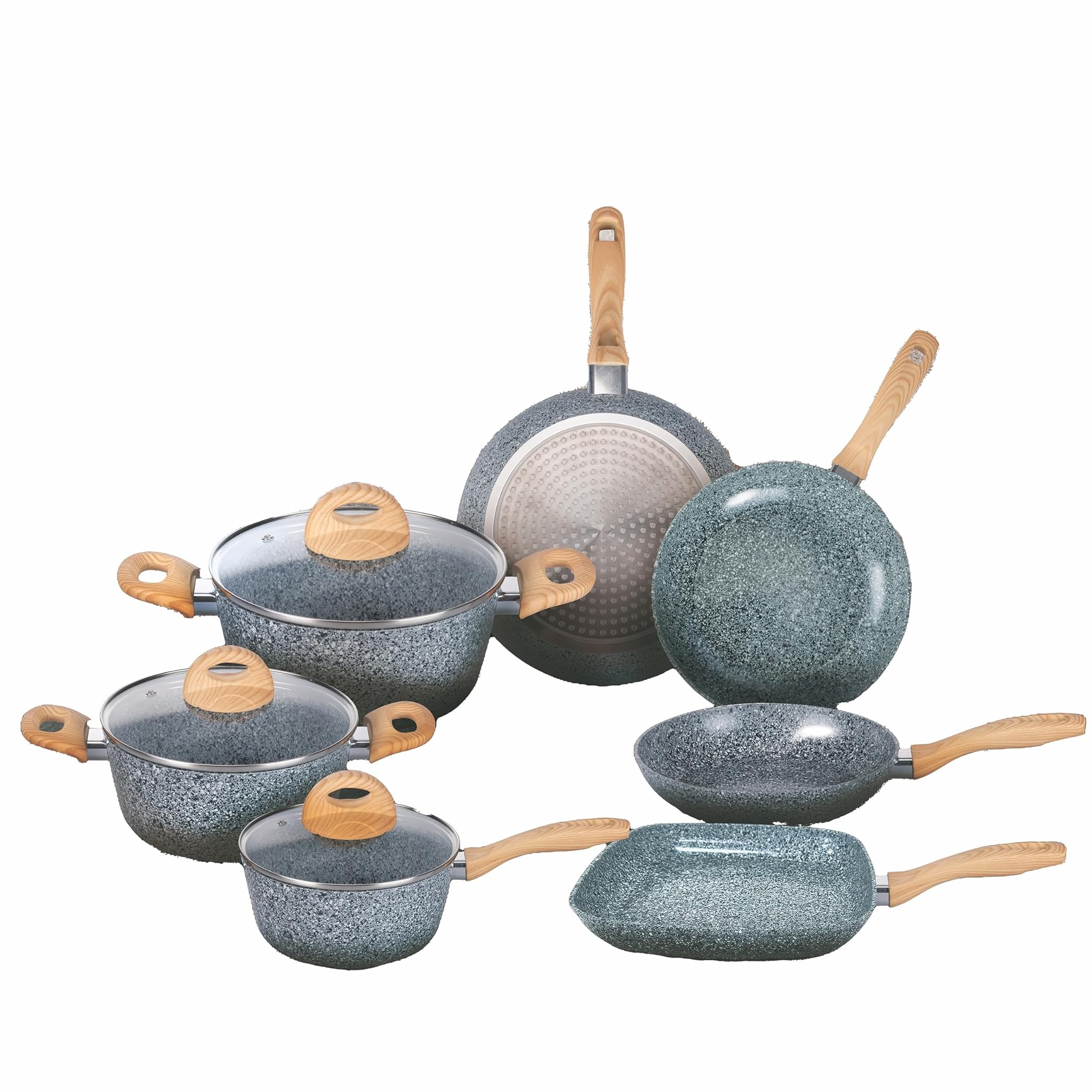 Alaska SìChef - Batteria 10 Pezzi Antiaderente Ceramica