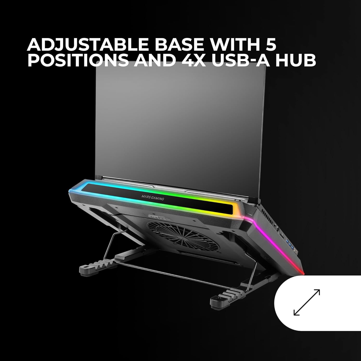 Mars Gaming MNBC-ULTRA - Base Raffreddamento Laptop 18”, Nero - immagine 4
