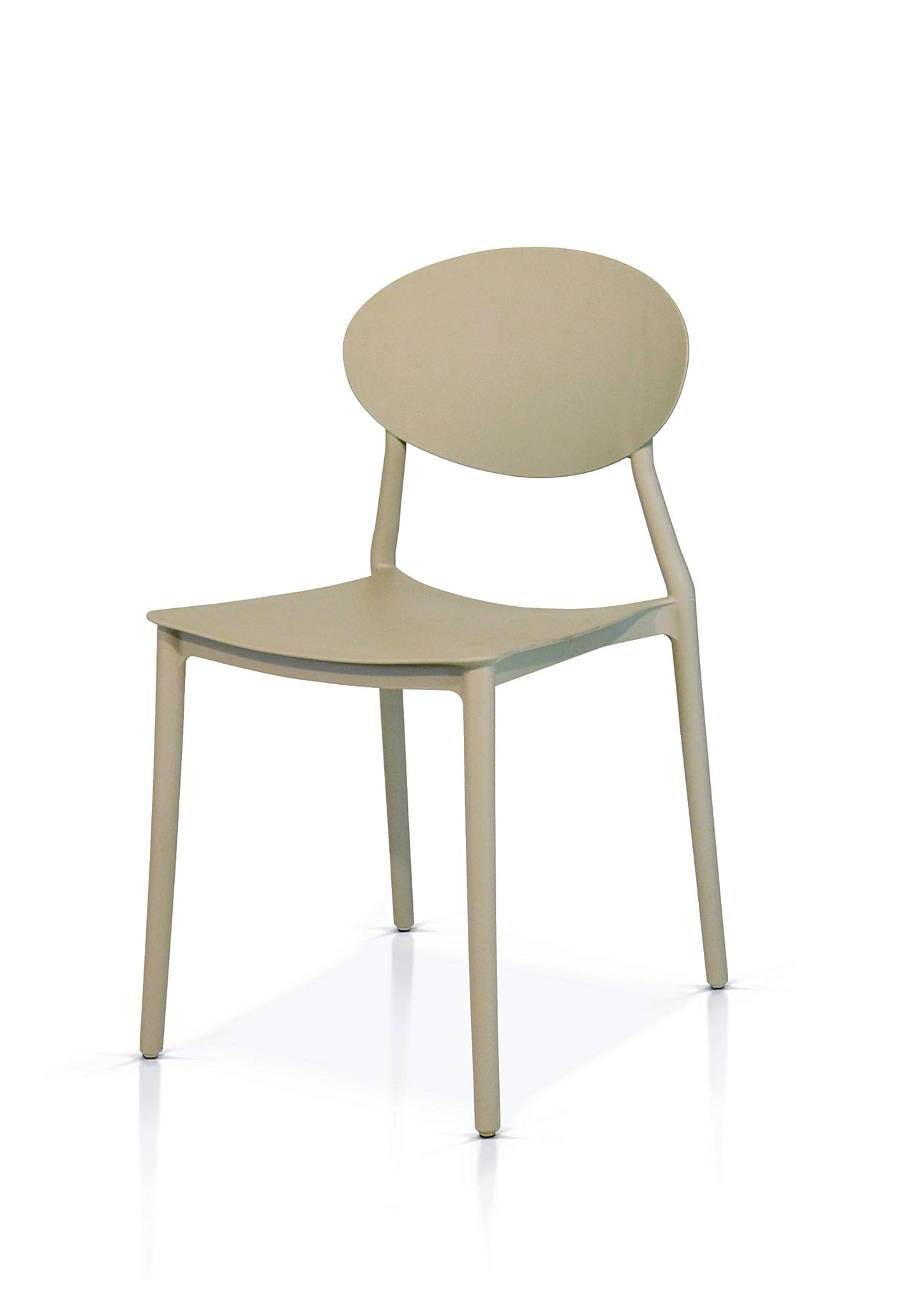 KONTE.DESIGN Set di 4 sedie BANG LAMPHU minimal in polipropilene Tortora